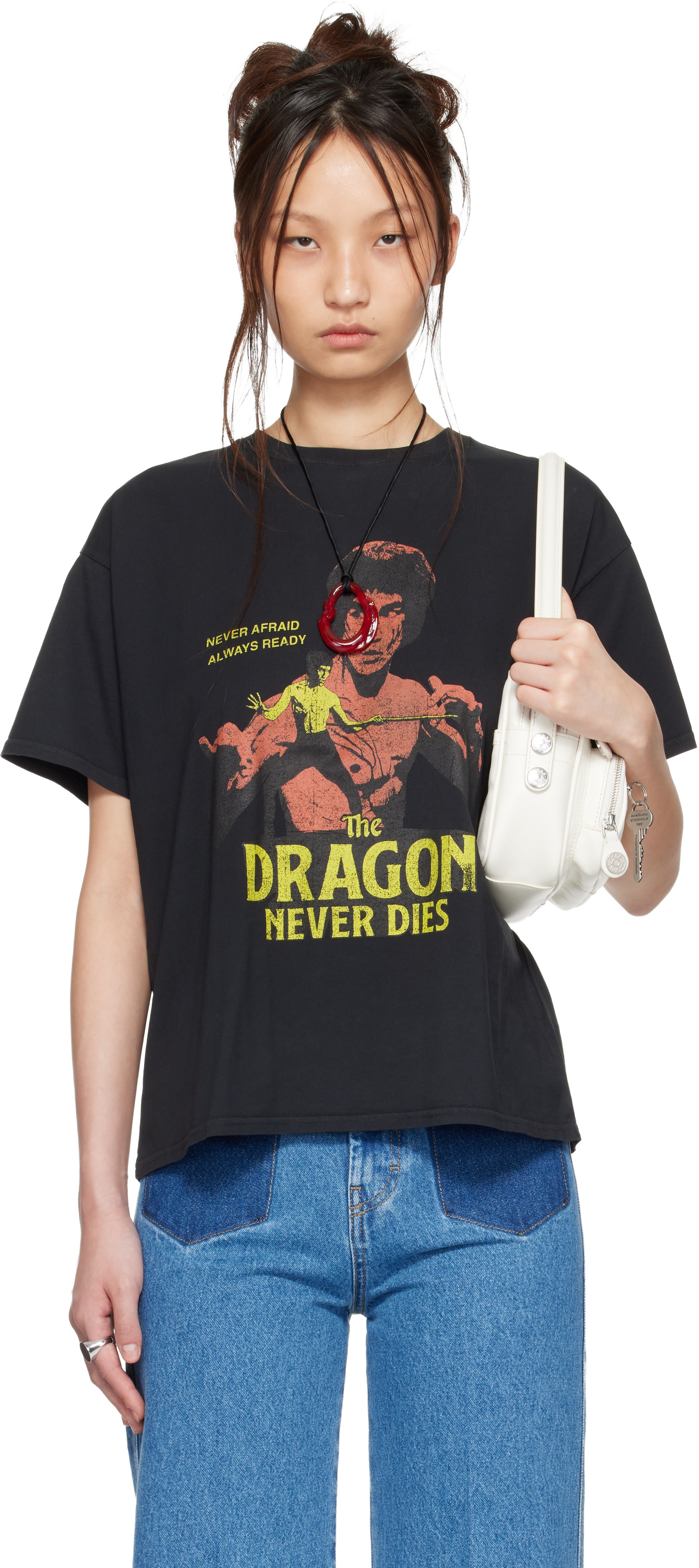 LU'U DAN: BRUCE LEE x LỰU ĐẠN Black Athletic T-shirt | SSENSE