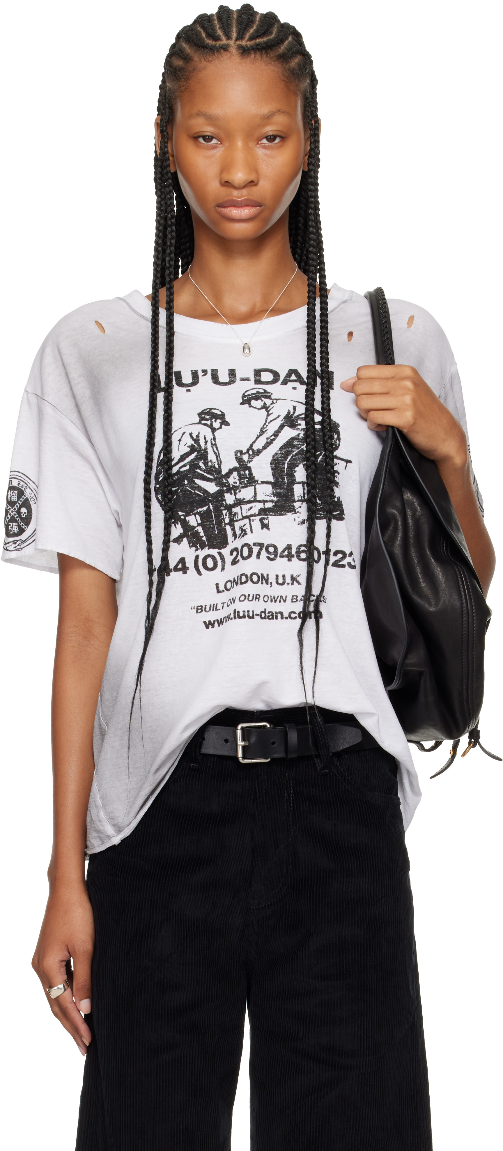 LU’U DAN - T-shirt Thrash blanc