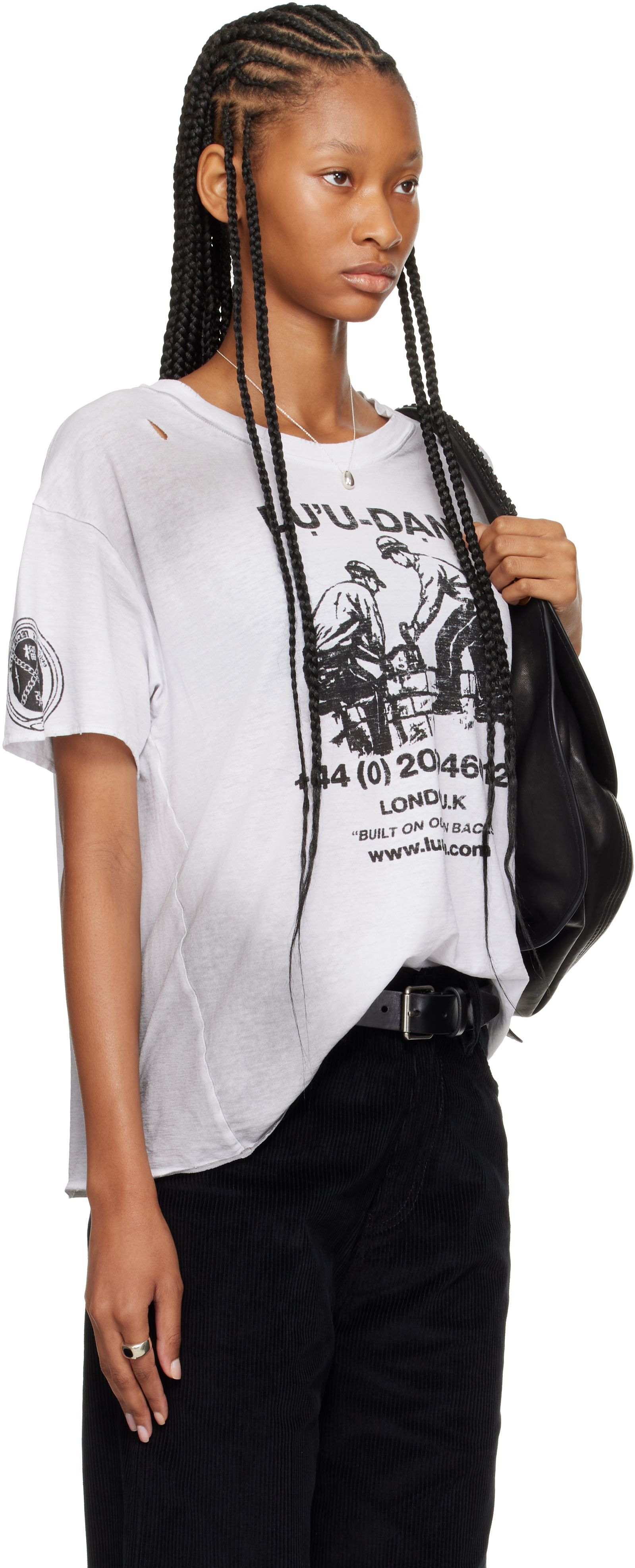 LU’U DAN - T-shirt Thrash blanc
