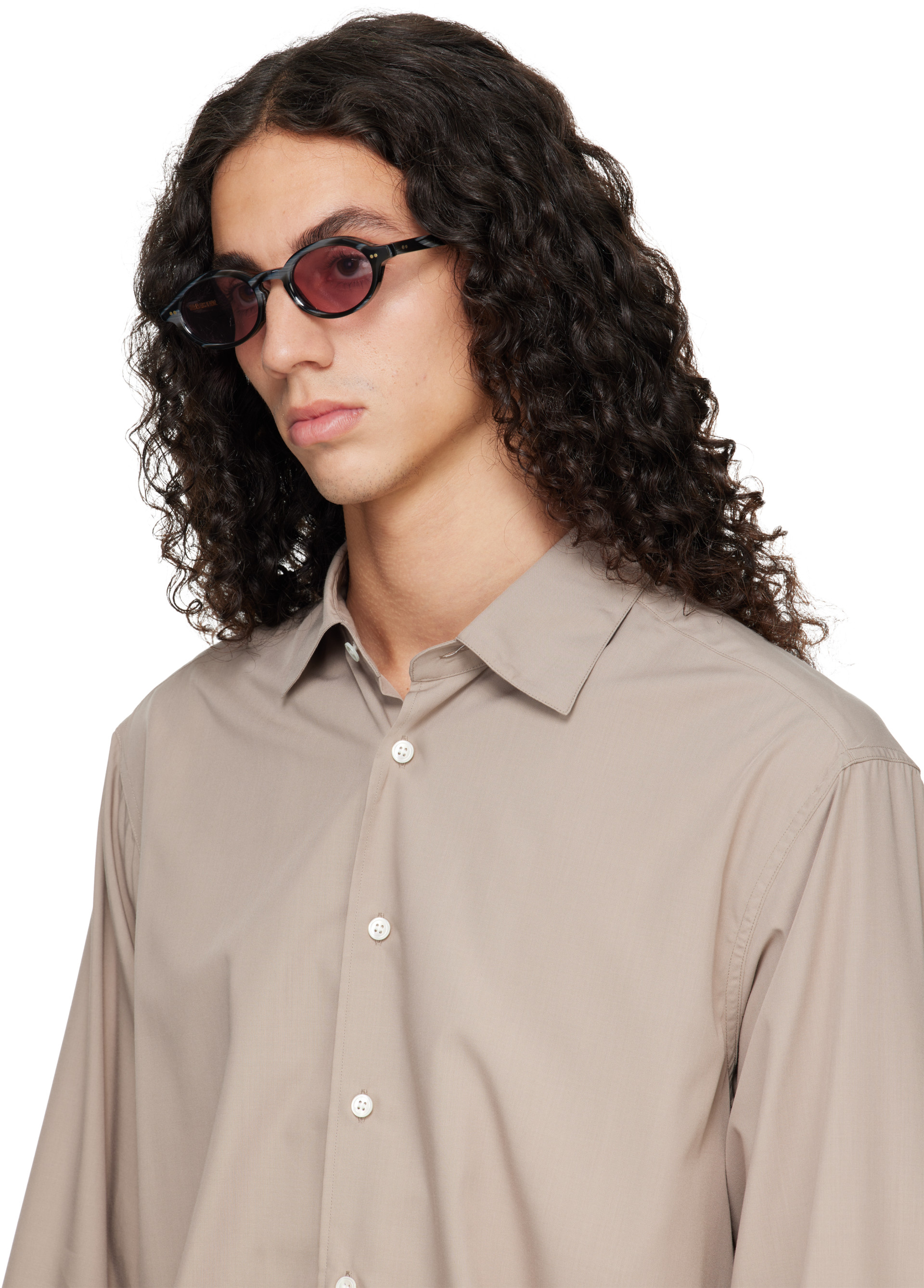 Cutler and Gross: Black GR13 Oval Sunglasses | SSENSE