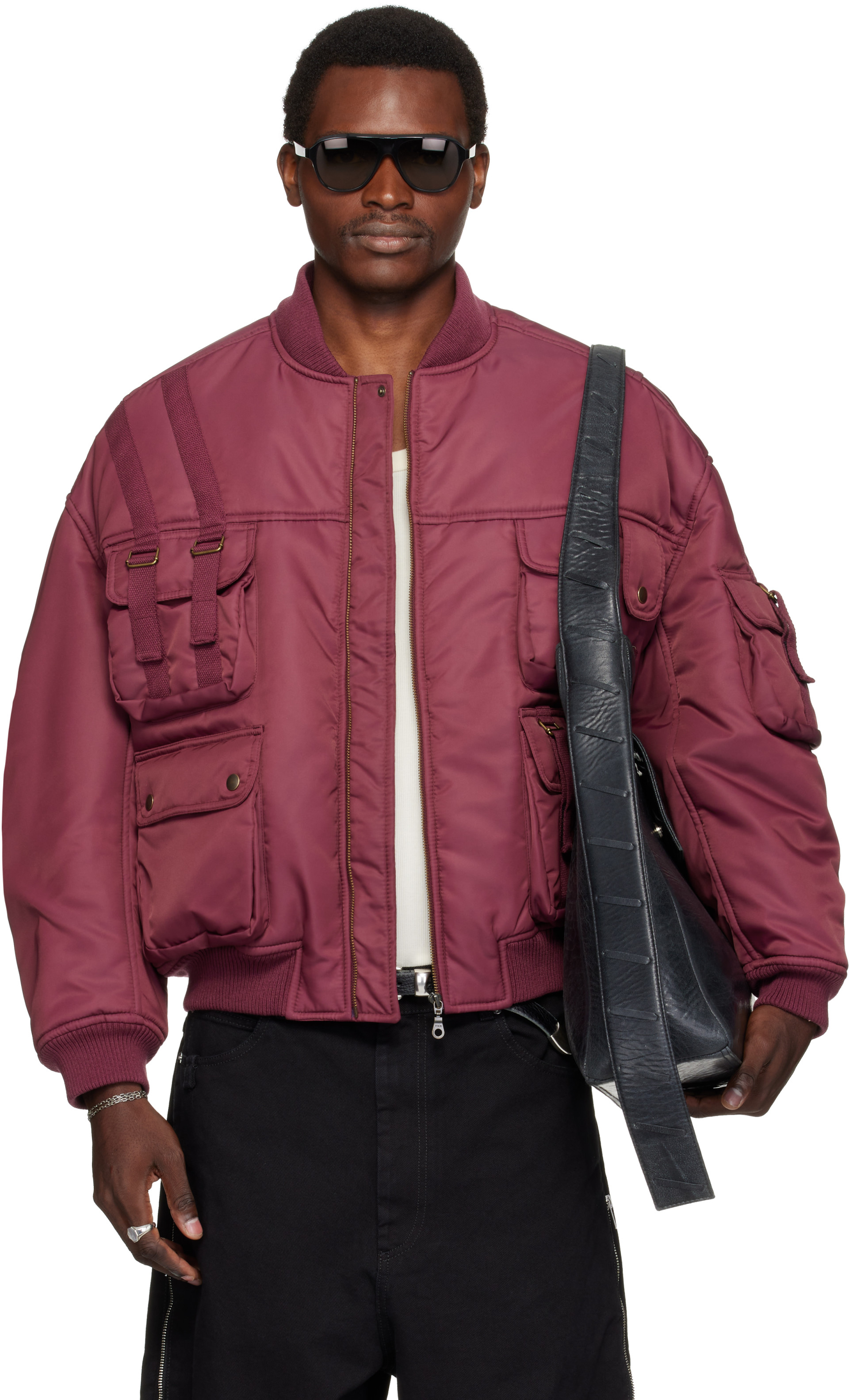 LU’U DAN - Blouson aviateur bourgogne