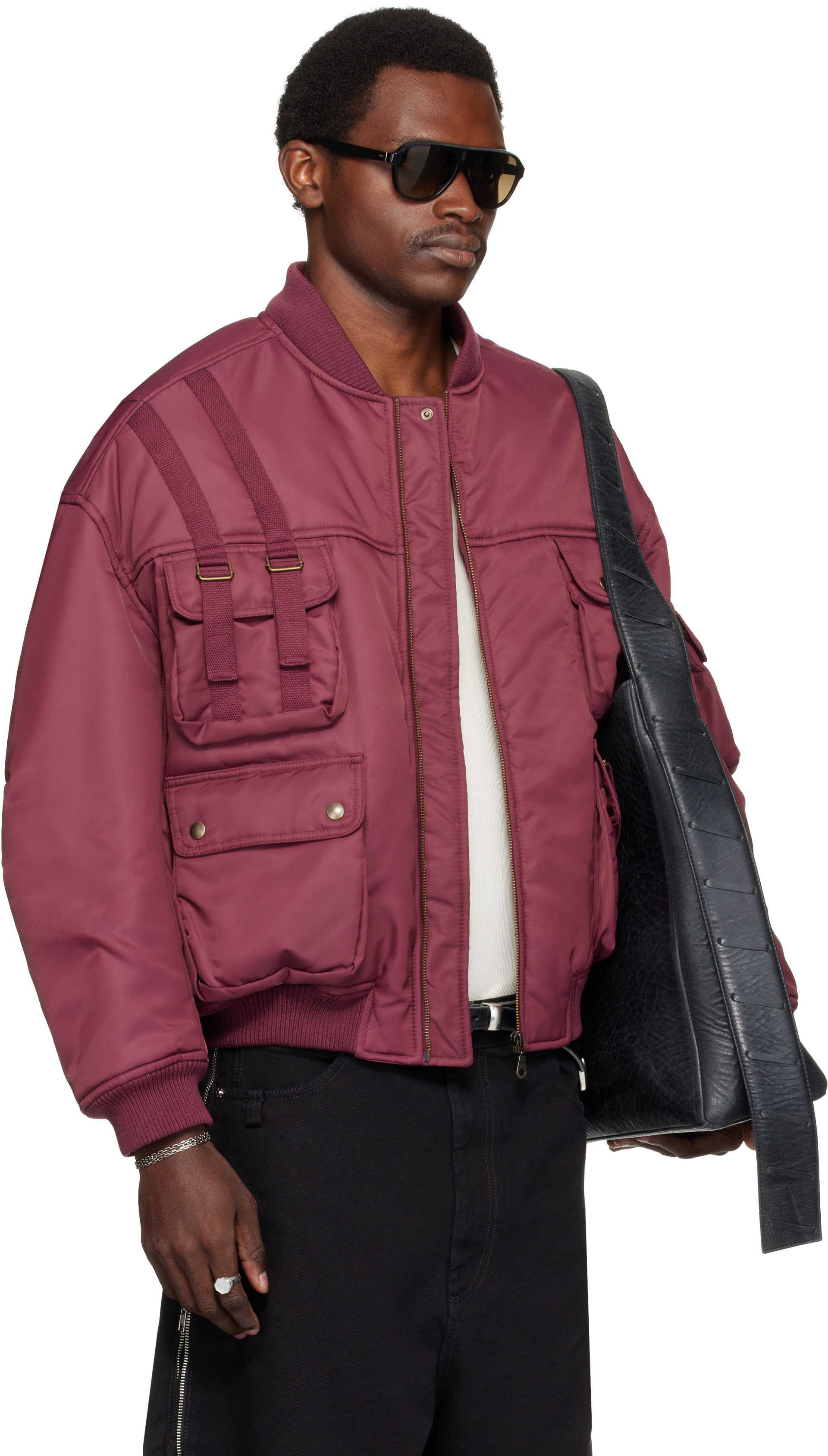 LU’U DAN - Blouson aviateur bourgogne