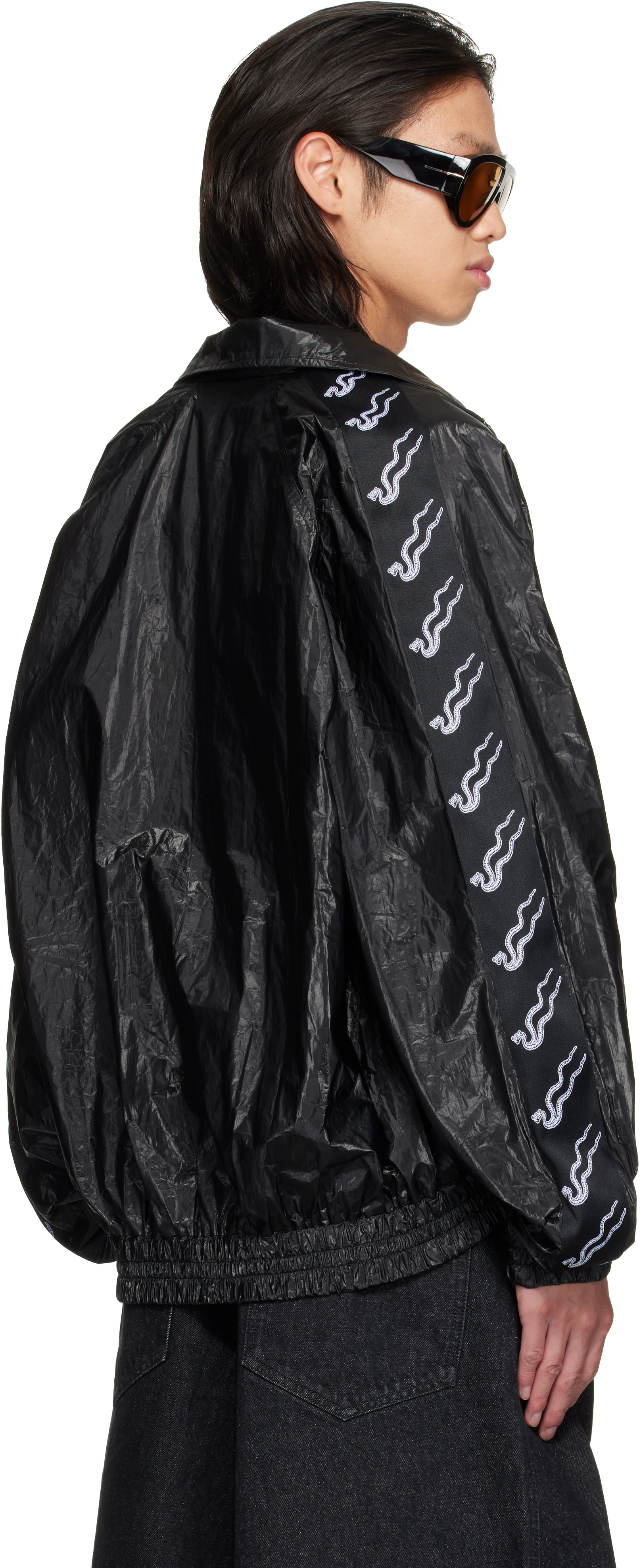 LU’U DAN - Coupe-vent noir à logo