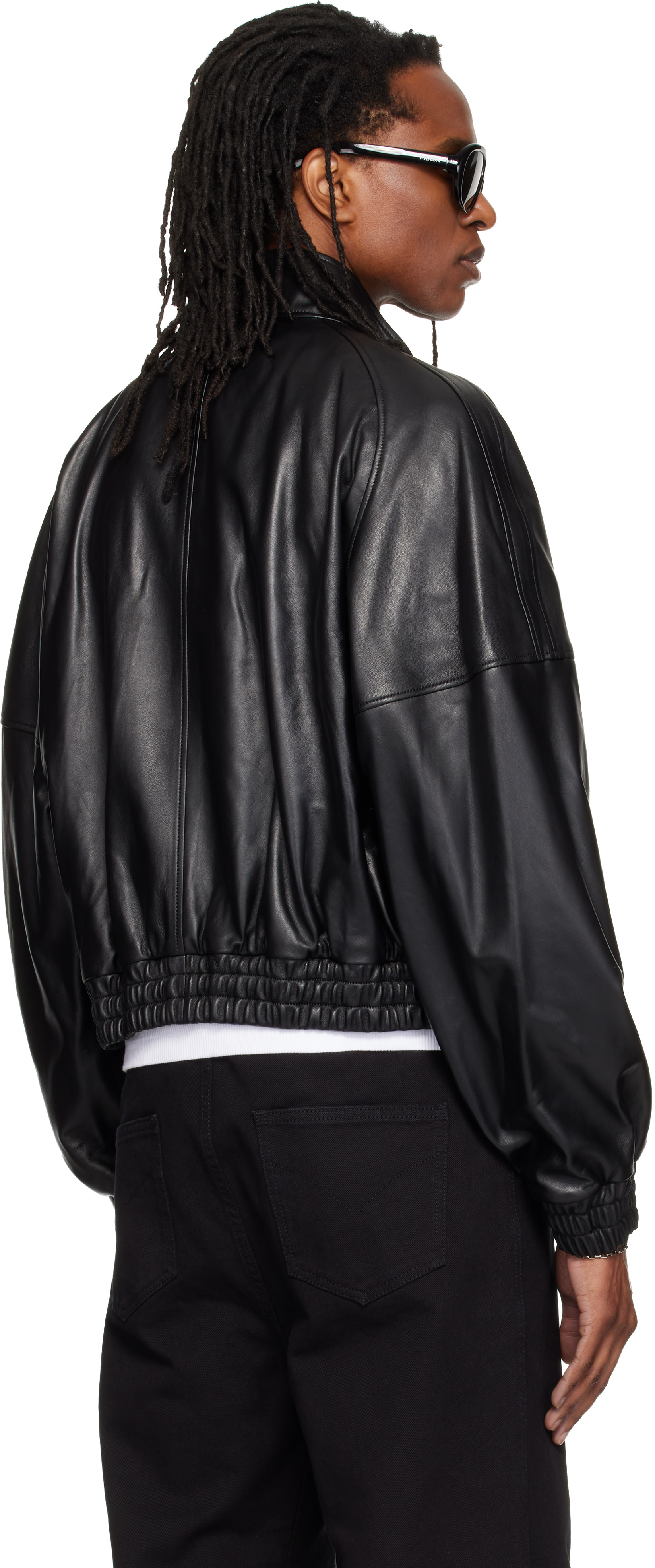 LU’U DAN - Blouson noir en cuir