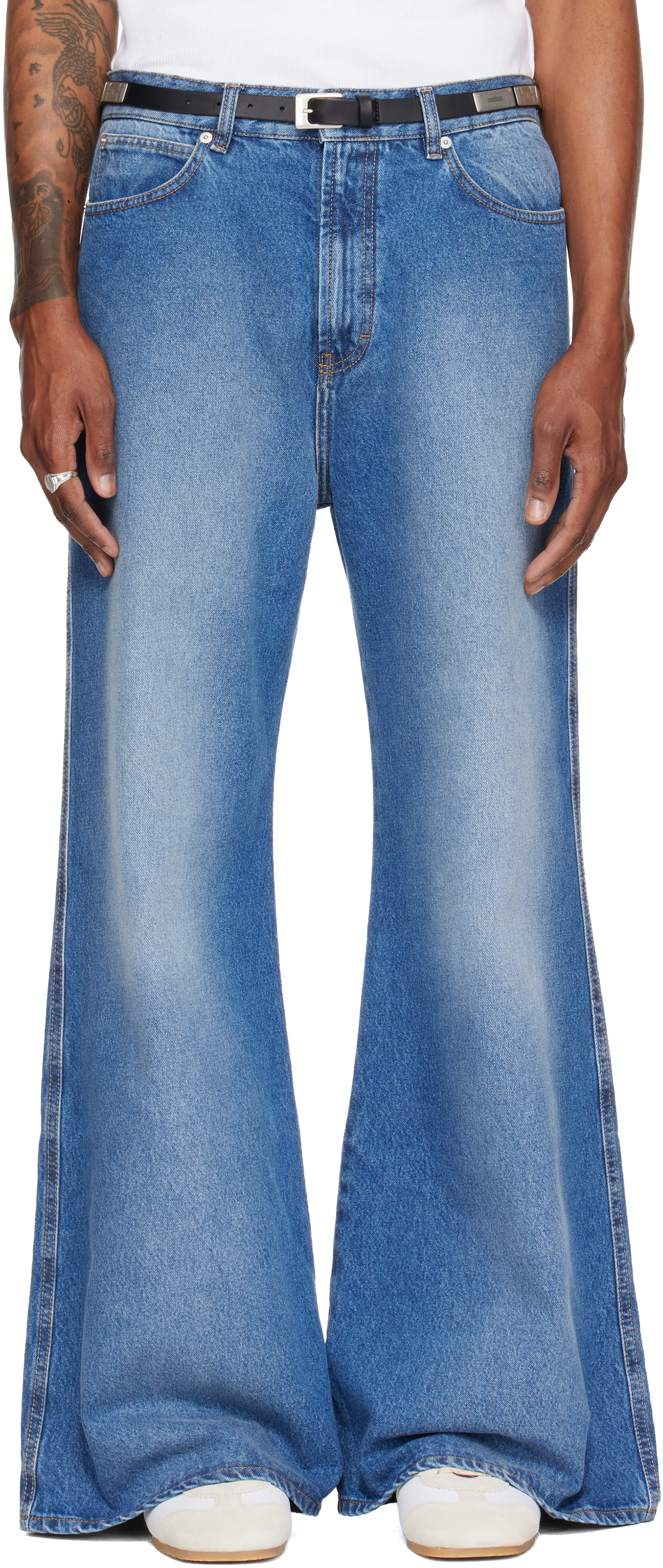 LU’U DAN - Jean Phat bleu en denim