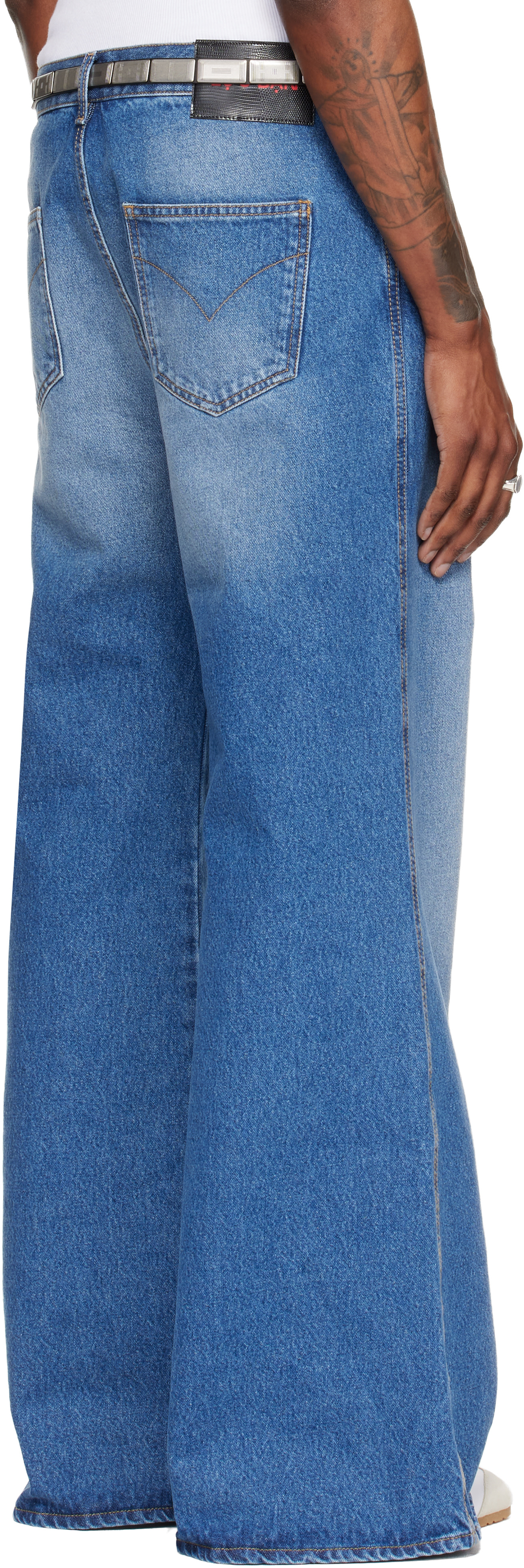 LU’U DAN - Jean Phat bleu en denim