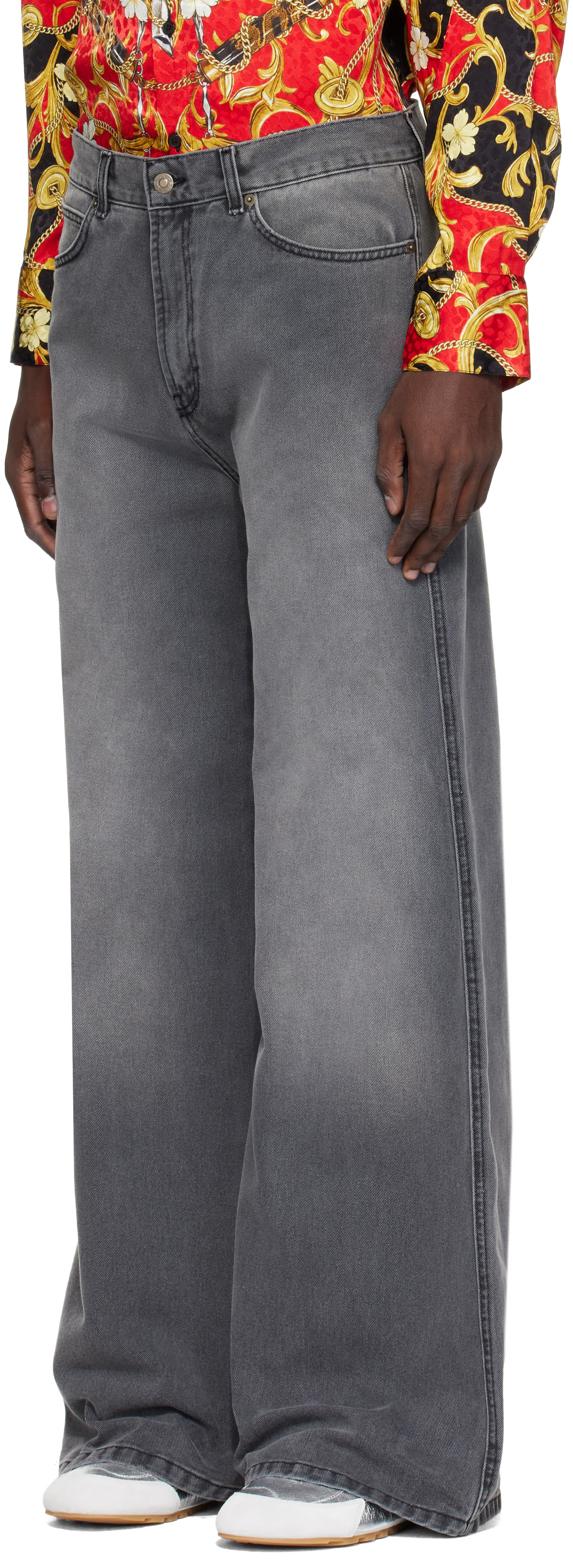 LU’U DAN - Jean ample Phat gris