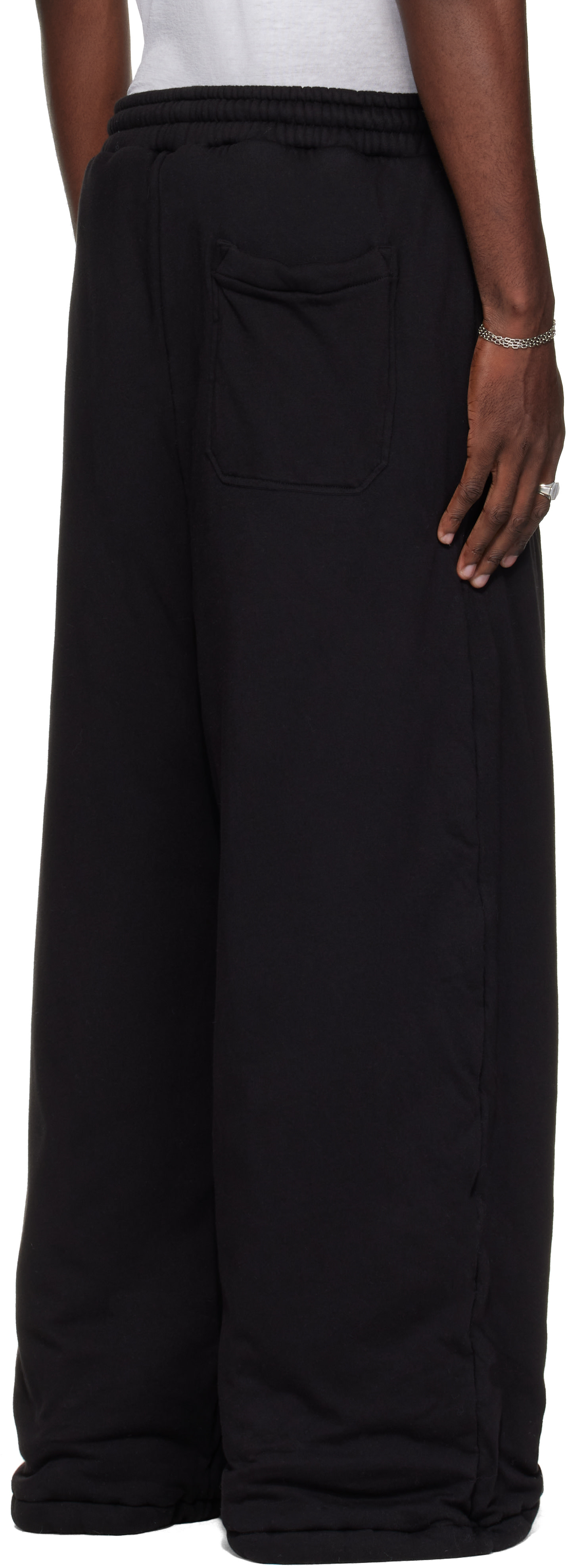 LU'U DAN - Black Wadded Bontans Sweatpants