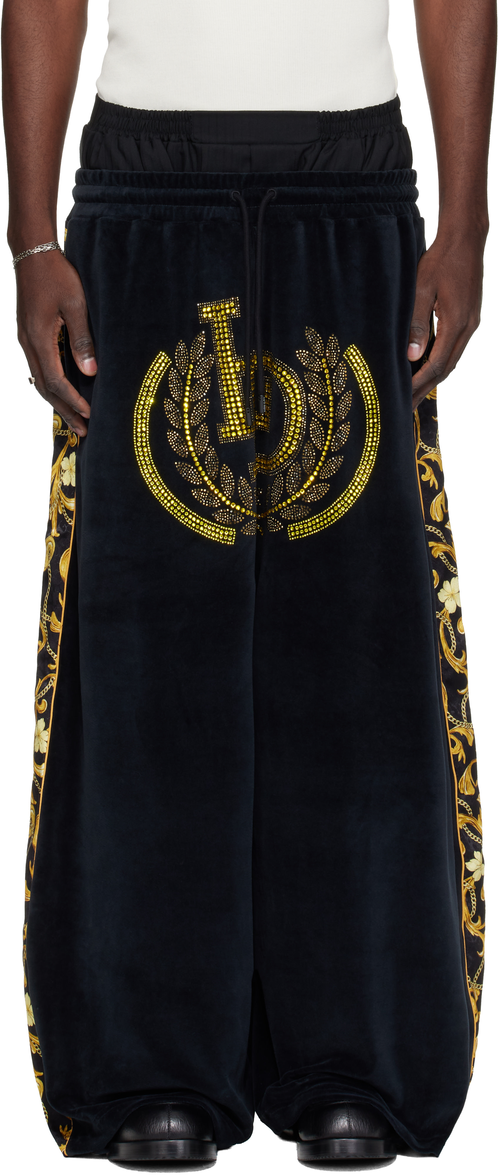 LU'U DAN - Black Supa-Sleaze Track Pants