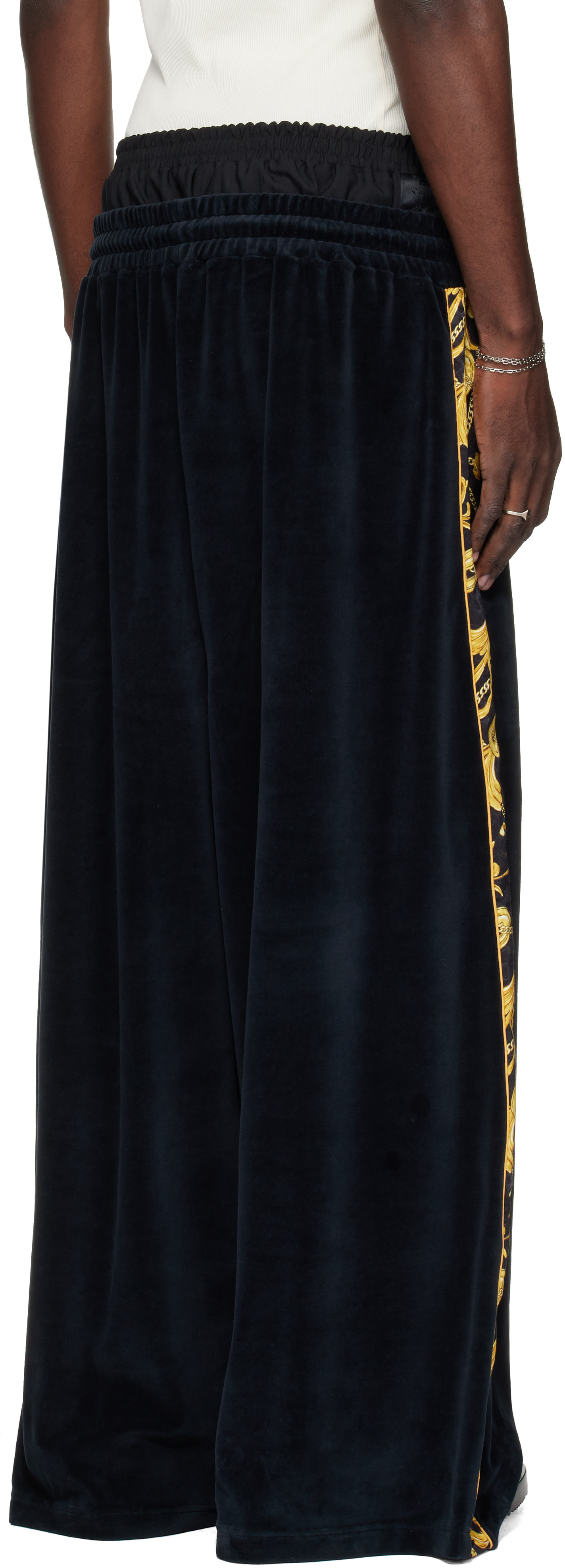 LU'U DAN - Black Supa-Sleaze Track Pants