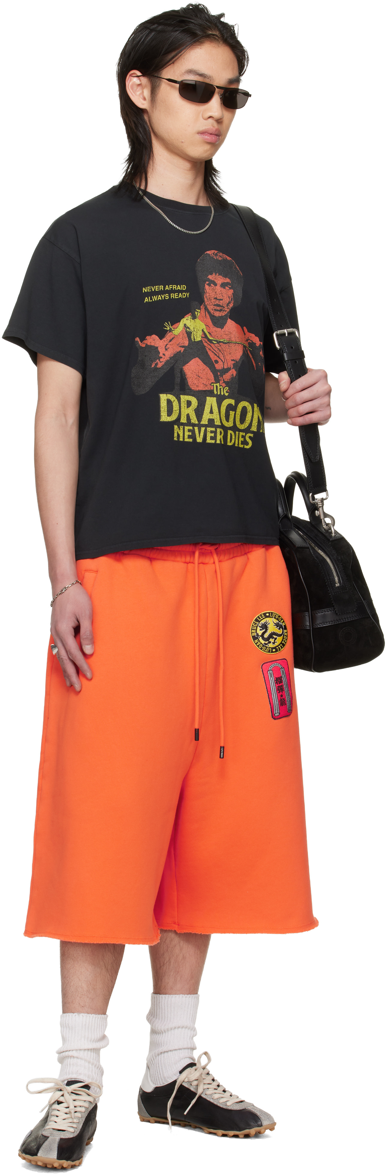 LU'U DAN: BRUCE LEE x LỰU ĐẠN Orange Zoku Shorts | SSENSE