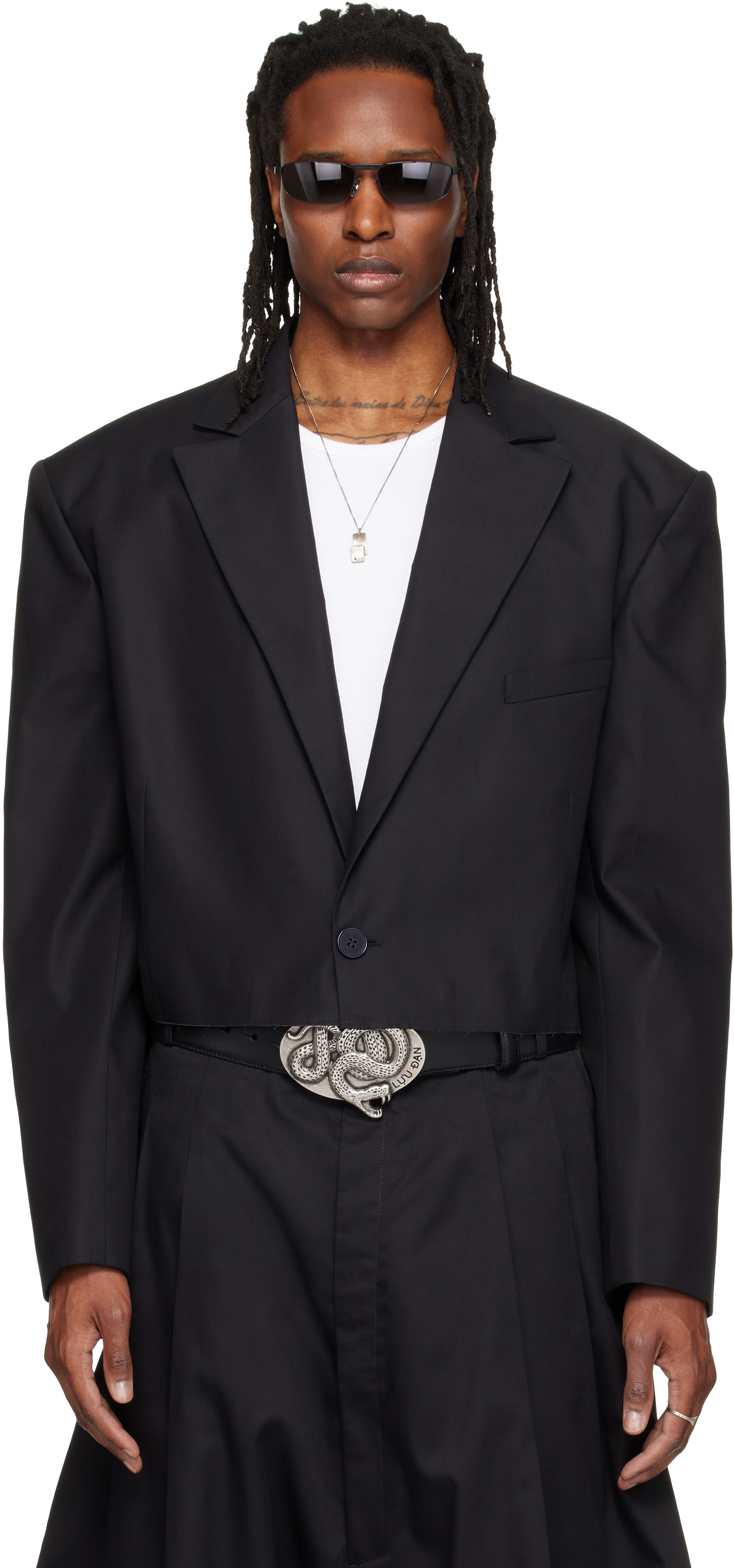 LU'U DAN - Black Slashed Blazer