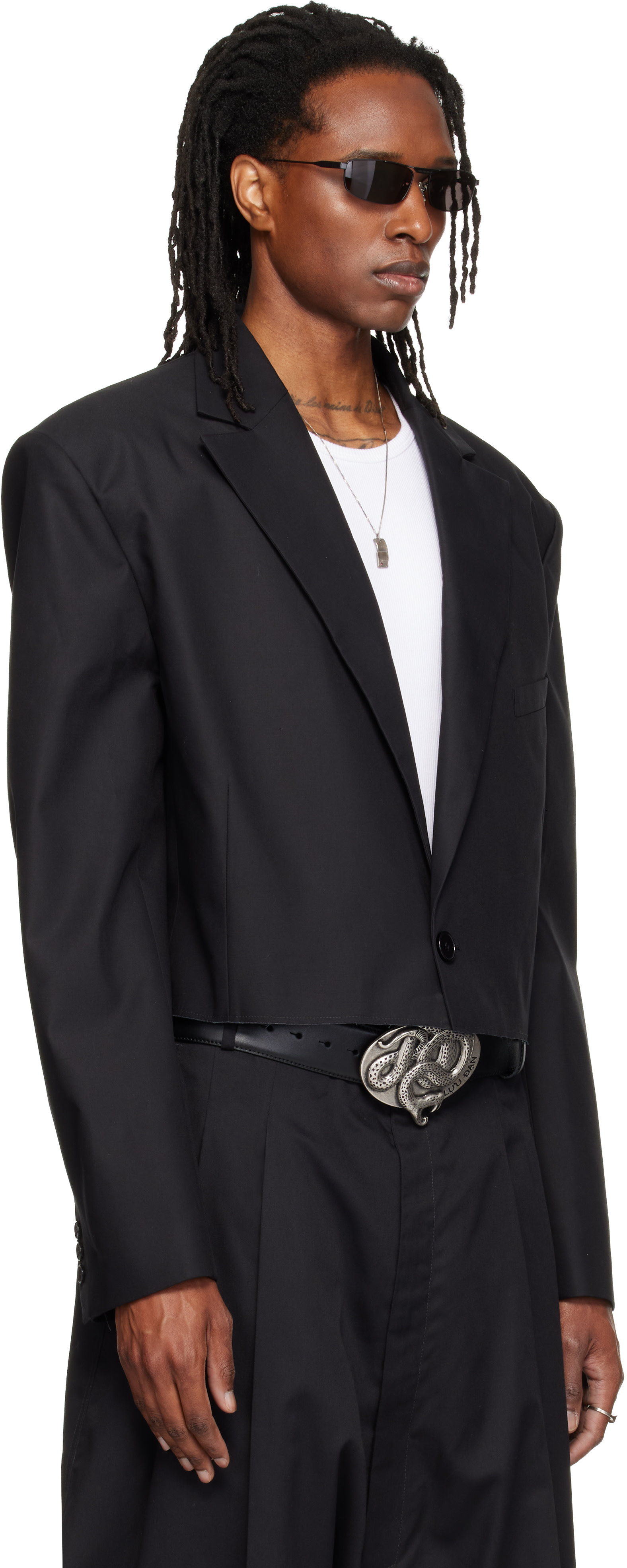 LU'U DAN - Black Slashed Blazer