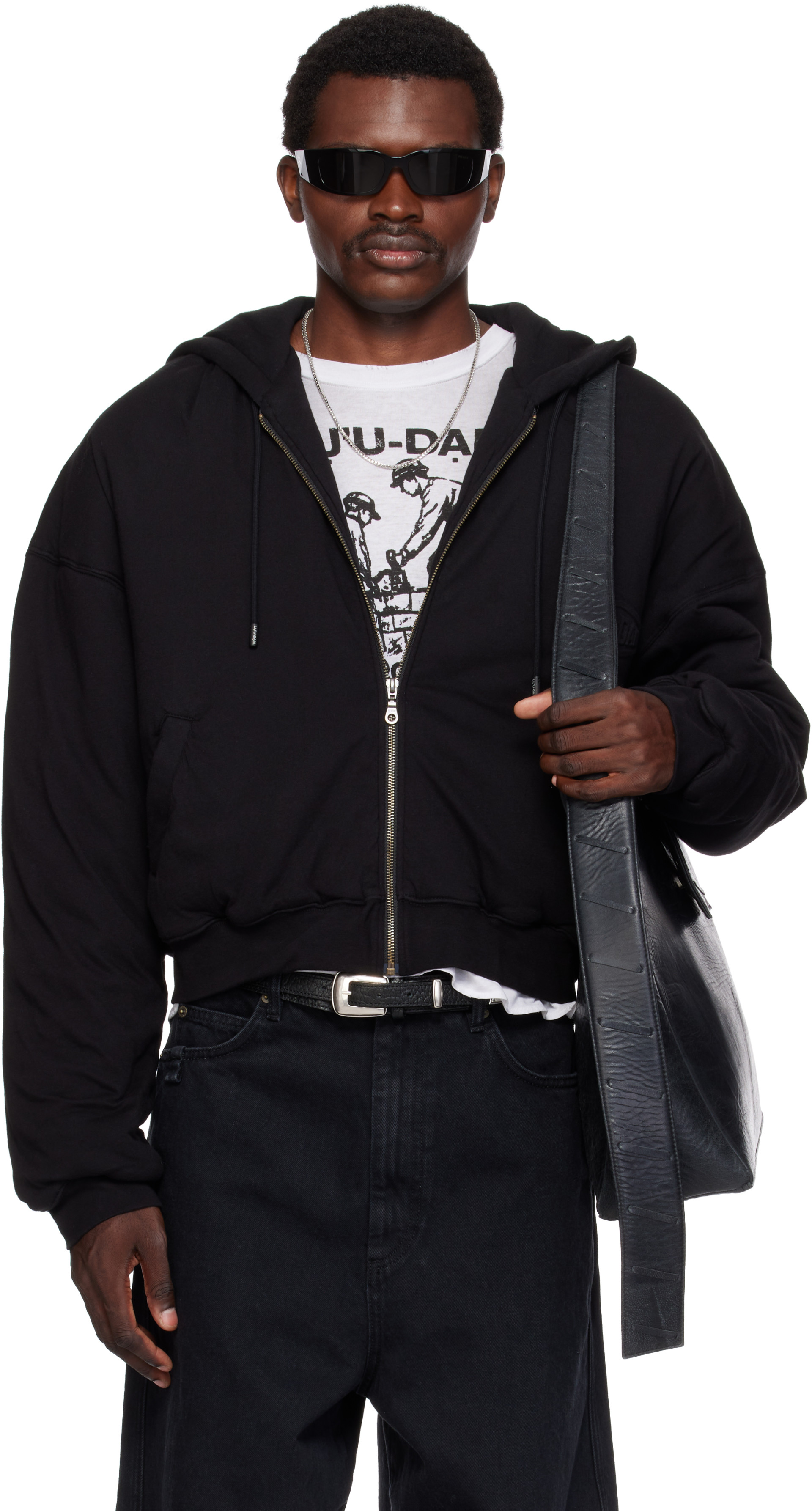 LU’U DAN - Pull à capuche rembourré noir