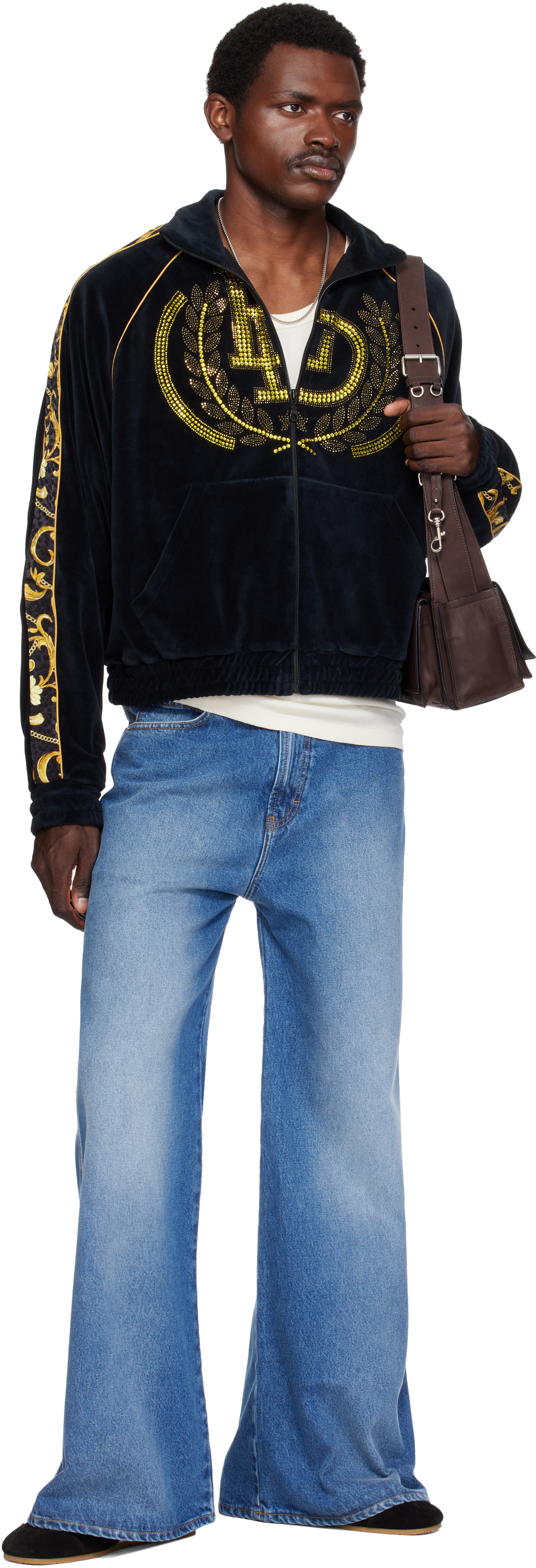 LU'U DAN - Black Supa-Sleaze Track Jacket