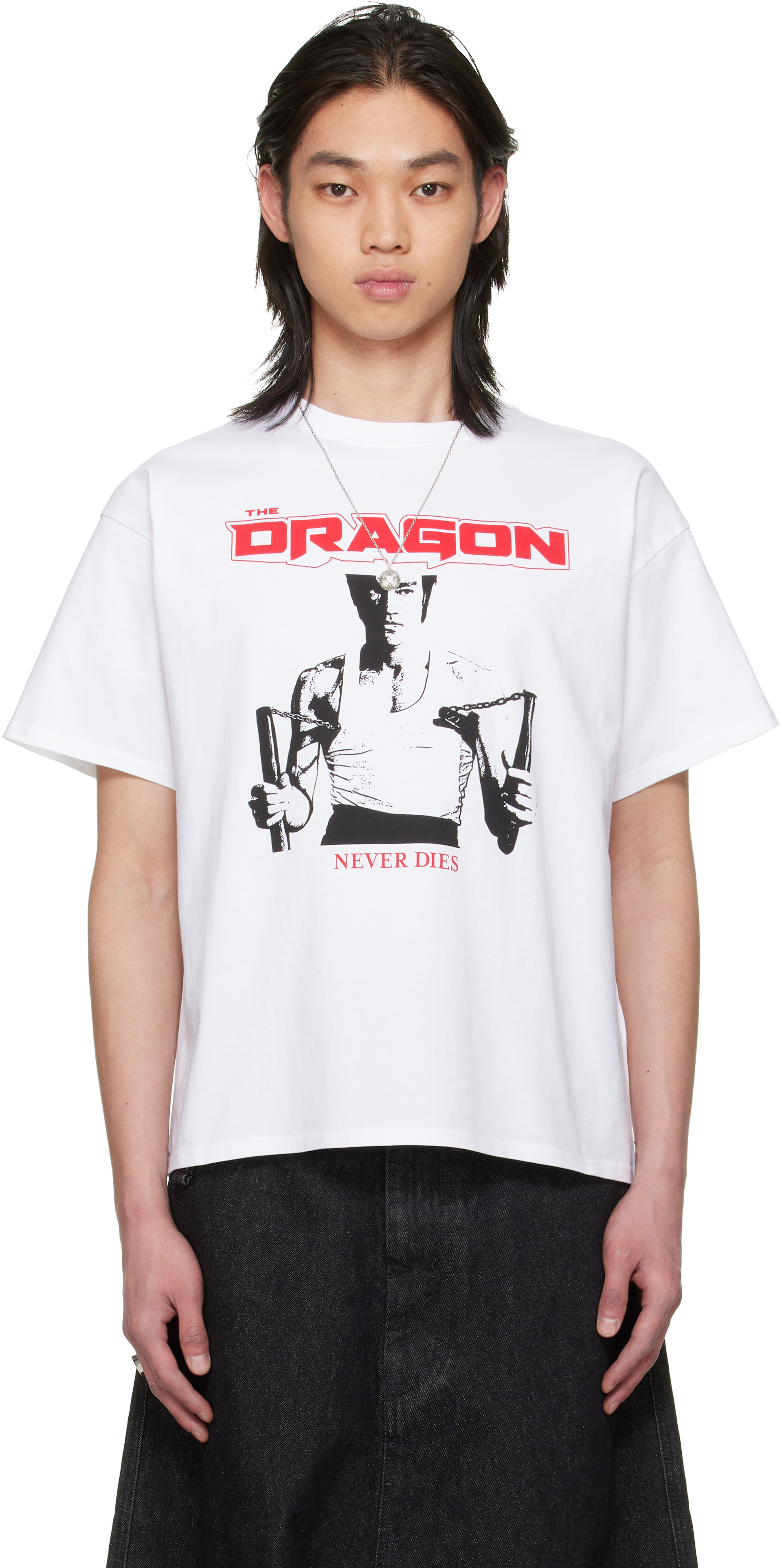 LU'U DAN - BRUCE LEE x LỰU ĐẠN White Athletic T-shirt