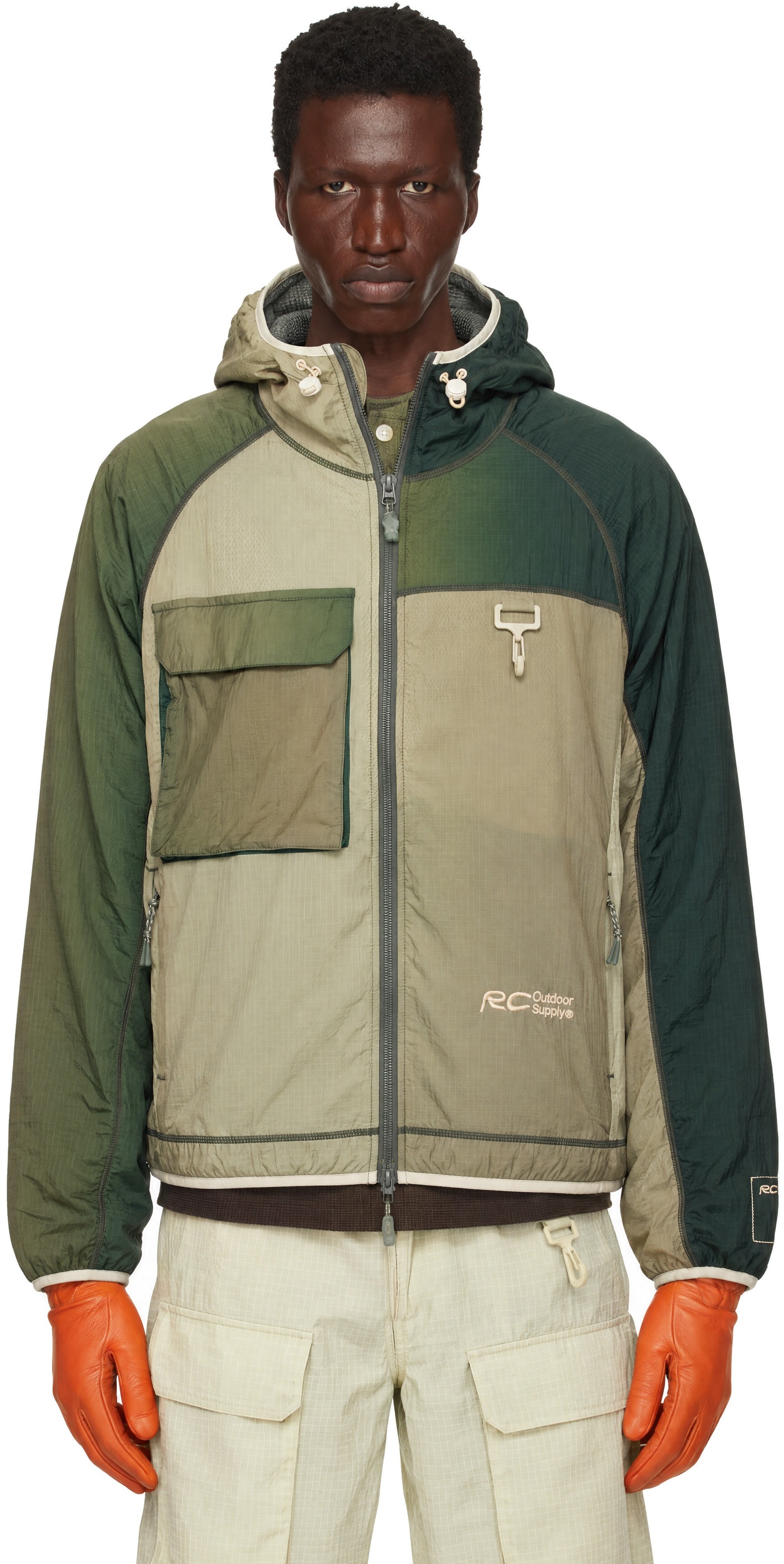 RCOS - Veste de course Griffith verte doublée en molleton