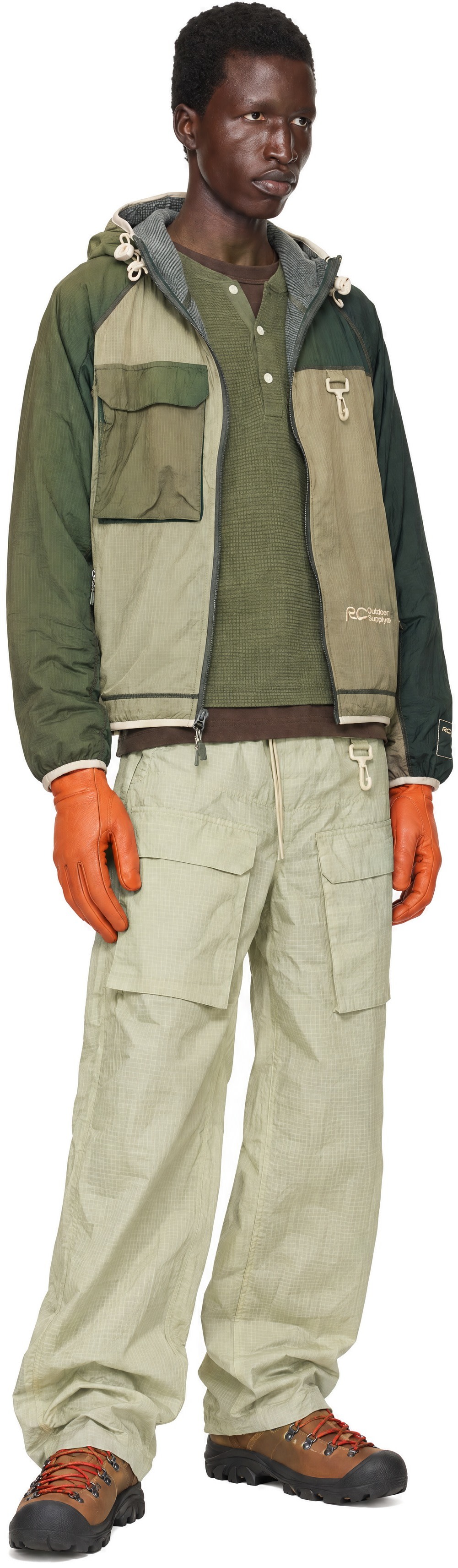 RCOS - Green Fleece Lined Griffith Running Jacket