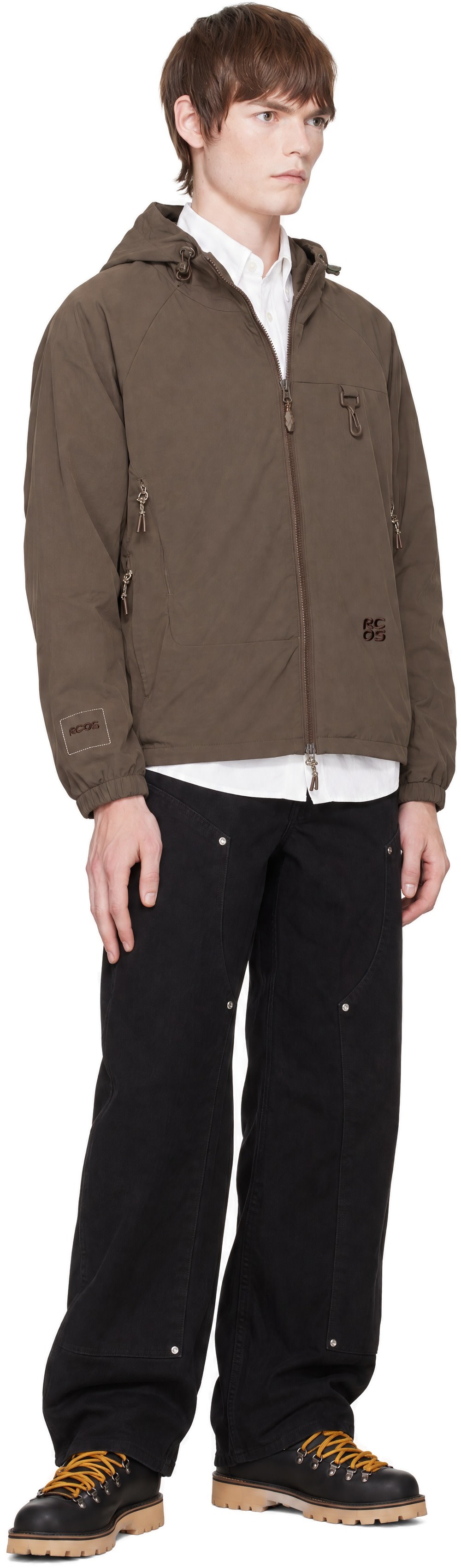RCOS - Blouson Reyes brun à capuche