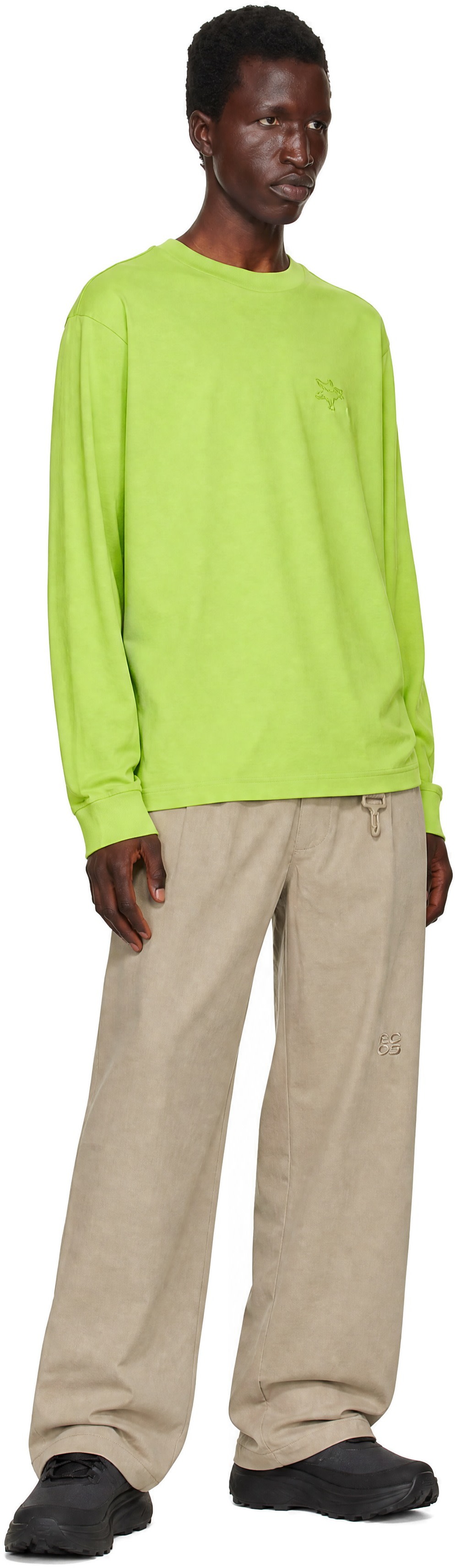 RCOS - Pantalon beige à ceinture