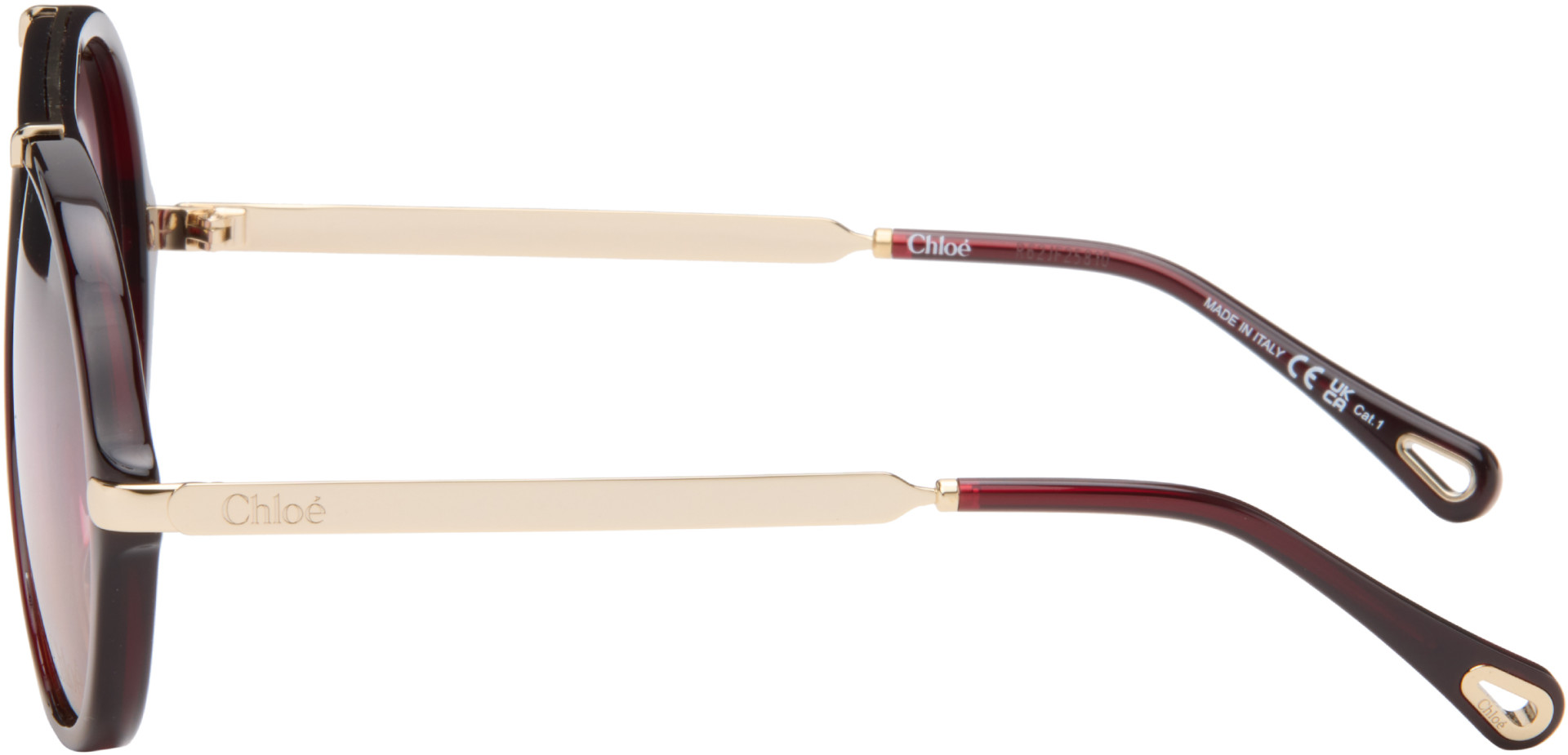 Chloé - Lunettes de soleil aviateur bourgogne