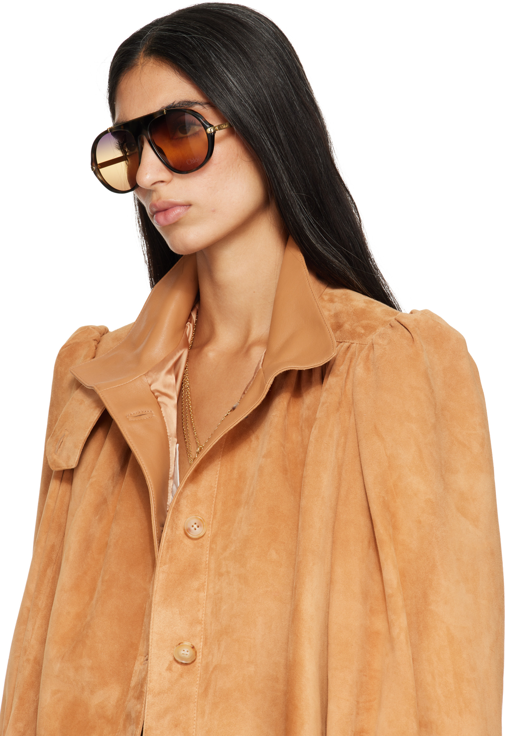 Chloé - Tortoiseshell Aviator Sunglasses