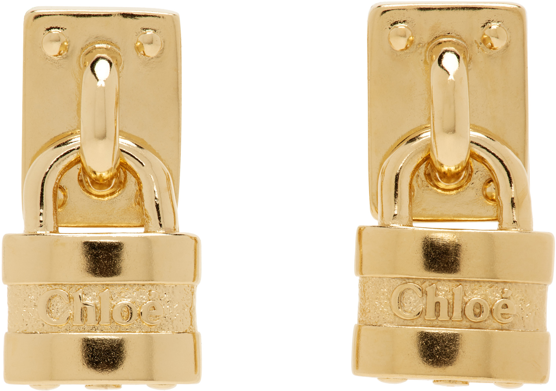 Chloé - Boucles d'oreilles à breloque à logo