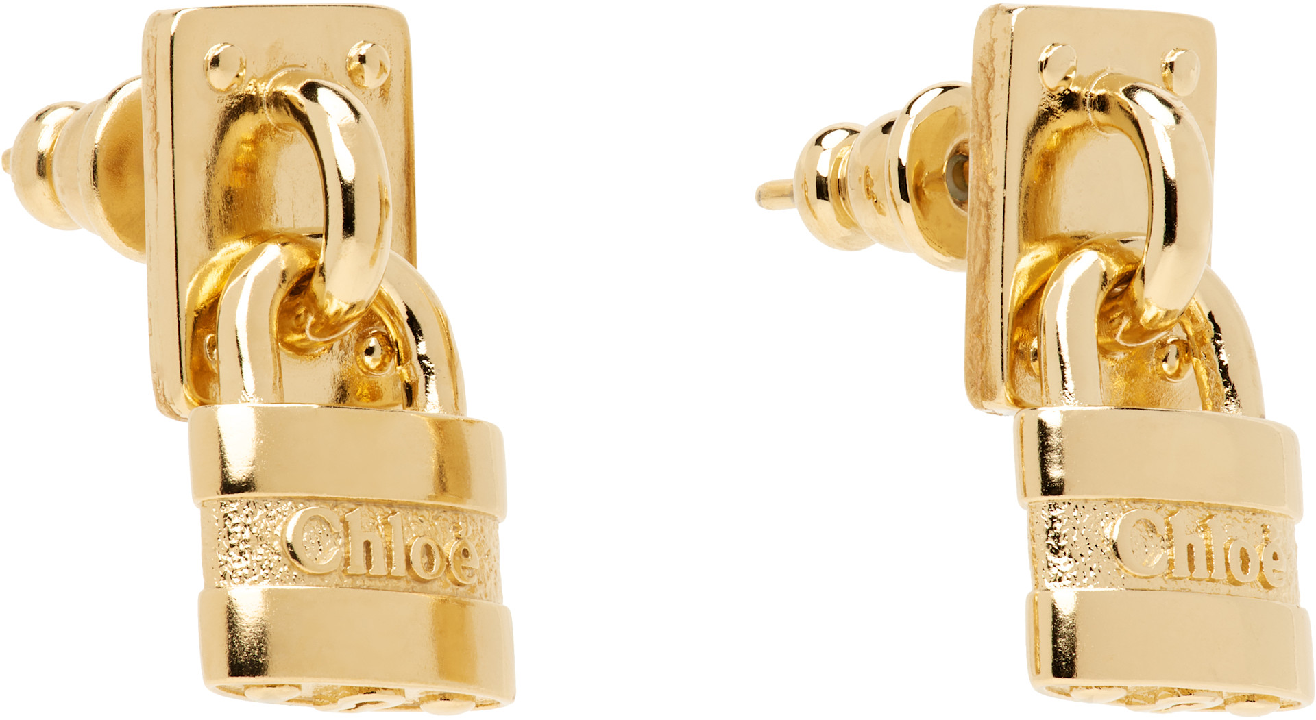Chloé - Boucles d'oreilles à breloque à logo