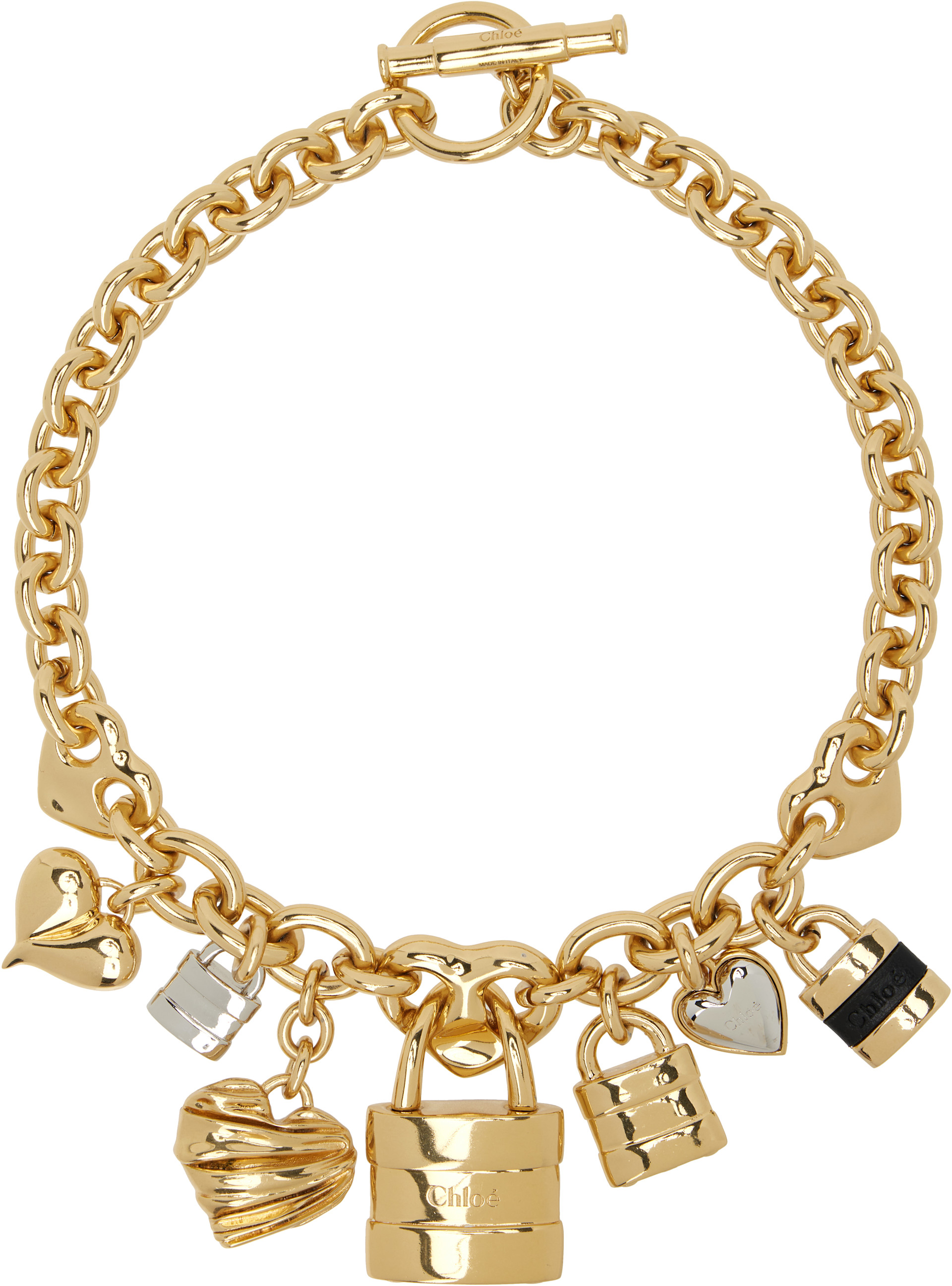 Chloé - Collier Paddington à breloques à logo