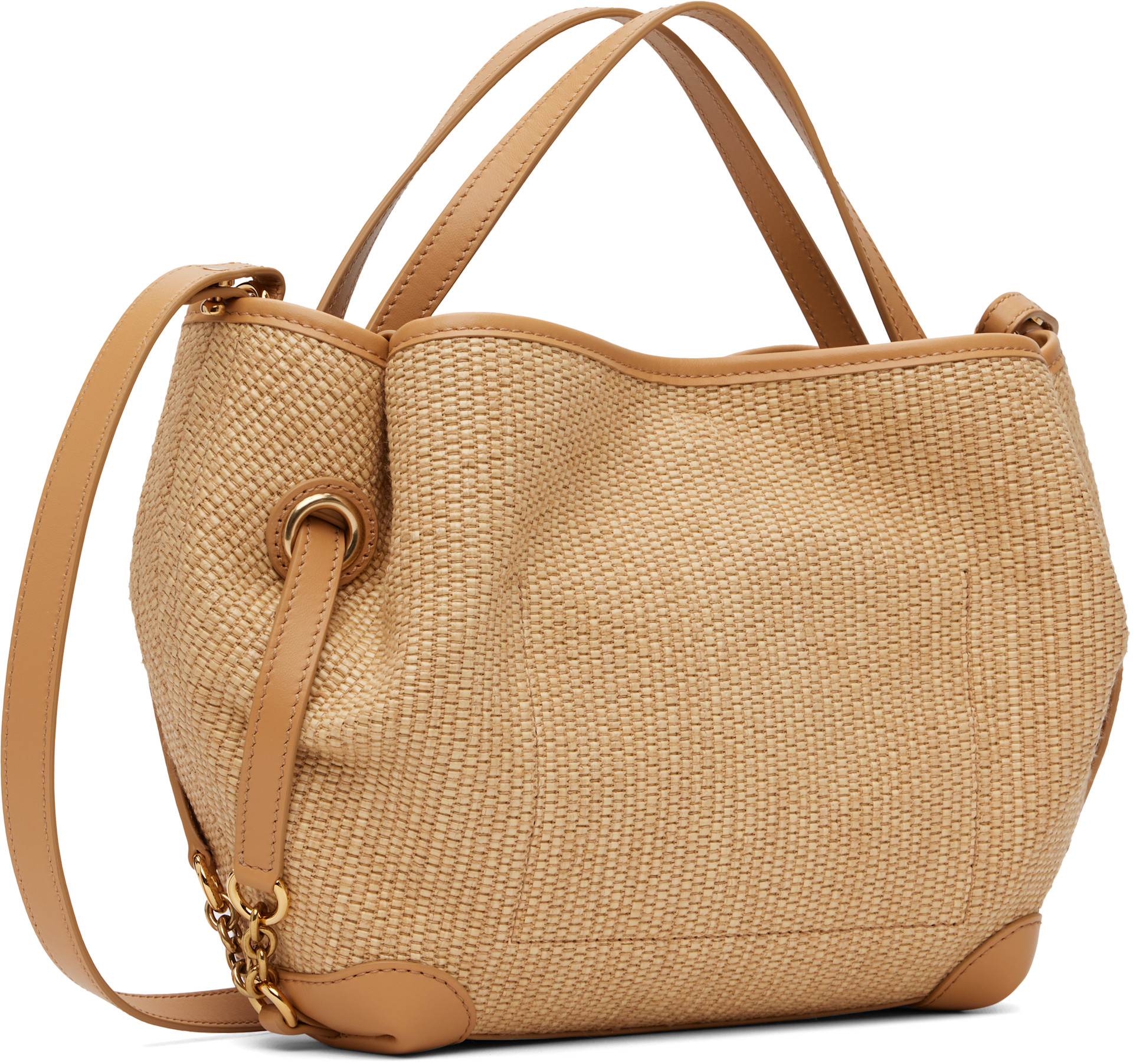 Chloé: ベージュ スモール 'Chloé' Clover Double Carry トートバッグ