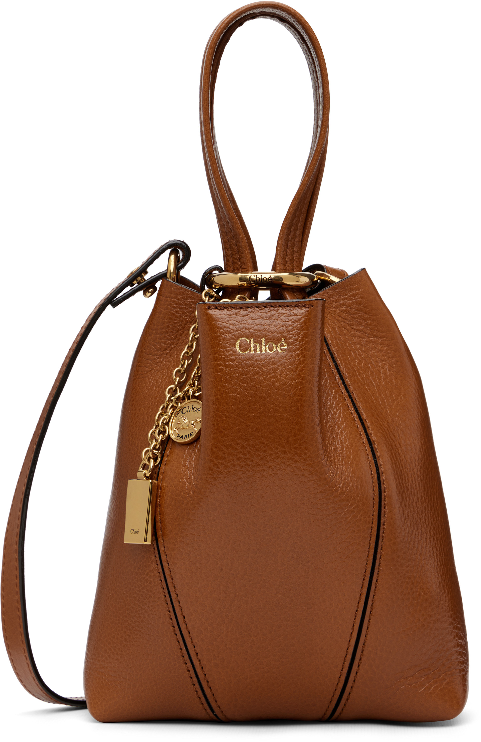 Chloé - 탠 스몰 끌로에 스핀 토트백