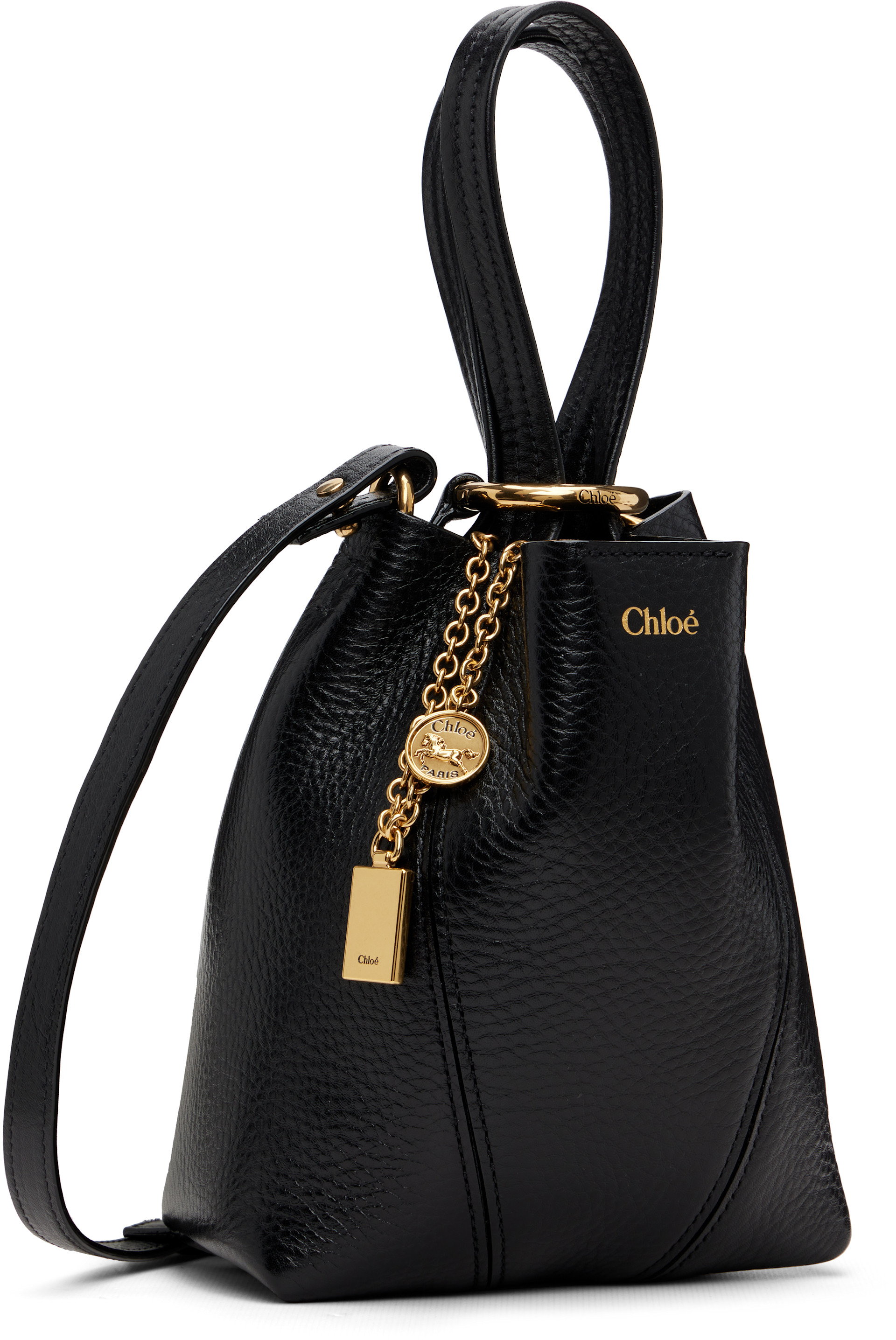 Chloé - Petit cabas Spin noir à logo