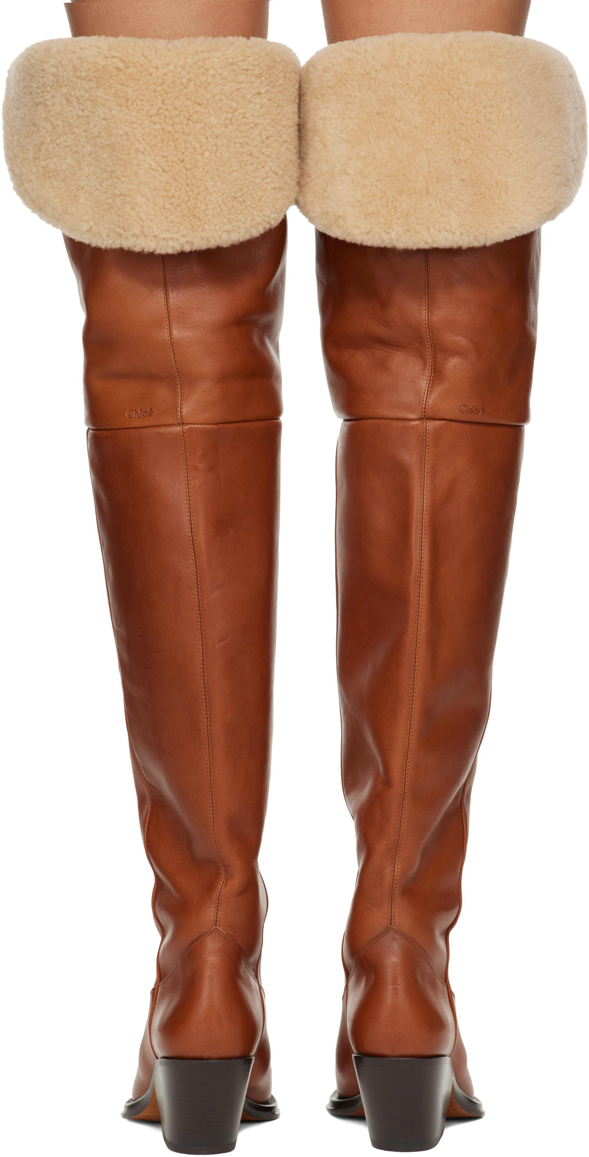 Chloé - Tan Azelan Thigh High Boots