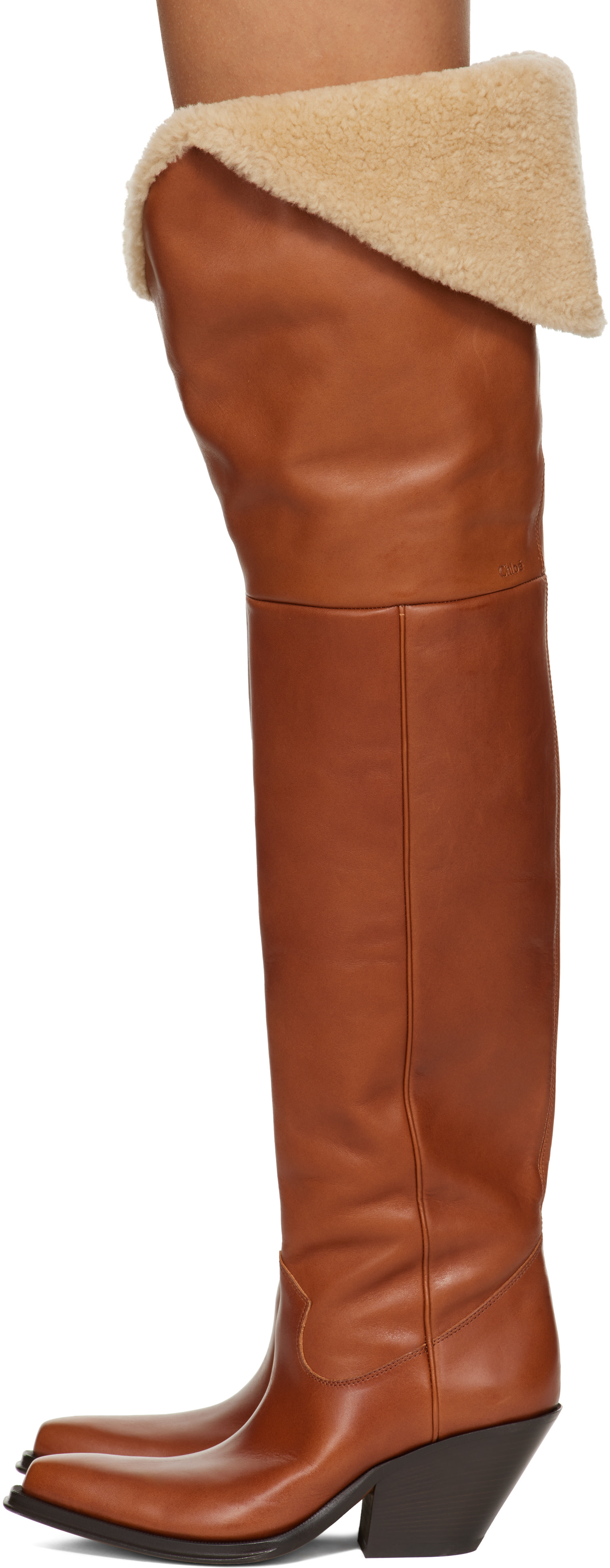 Chloé - Tan Azelan Thigh High Boots