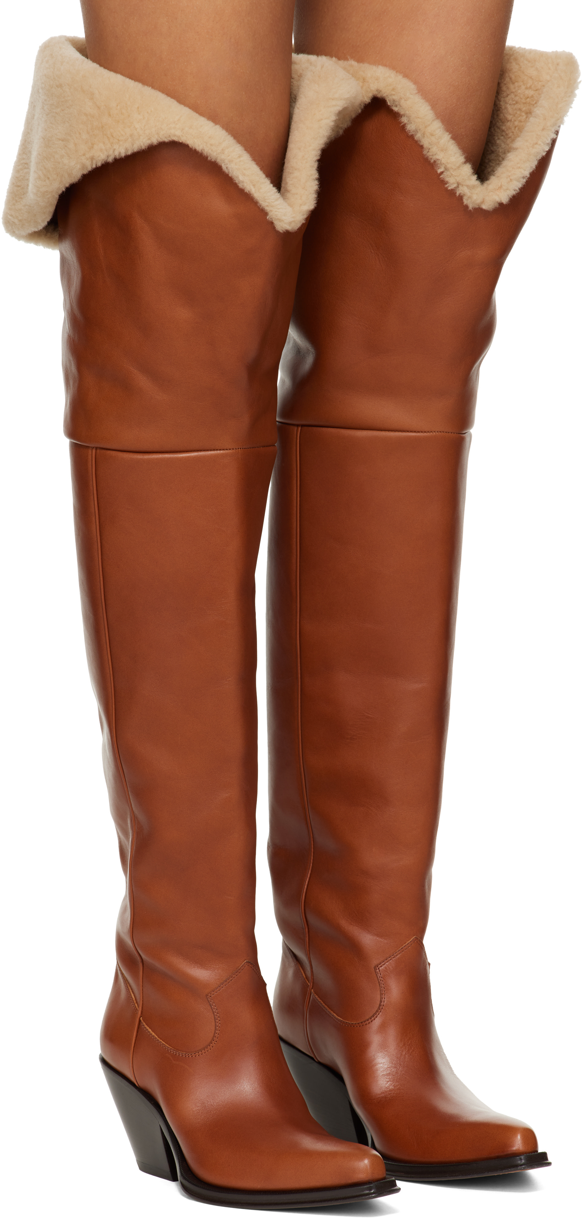 Chloé - Tan Azelan Thigh High Boots