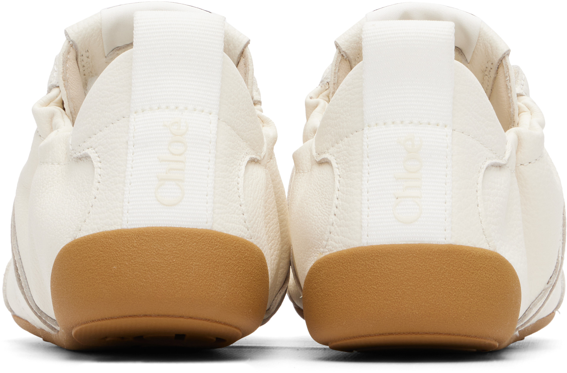 Chloé: オフホワイト 'Chloé Kick' スニーカー | SSENSE 日本