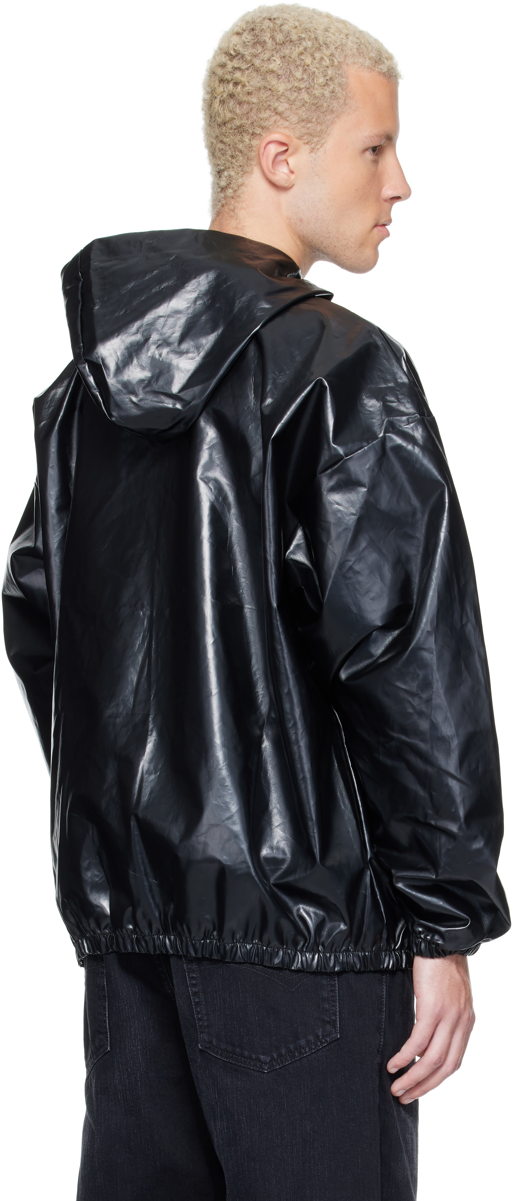 ALEXANDER DIGENOVA - Black Coated Windbreaker Jacket
