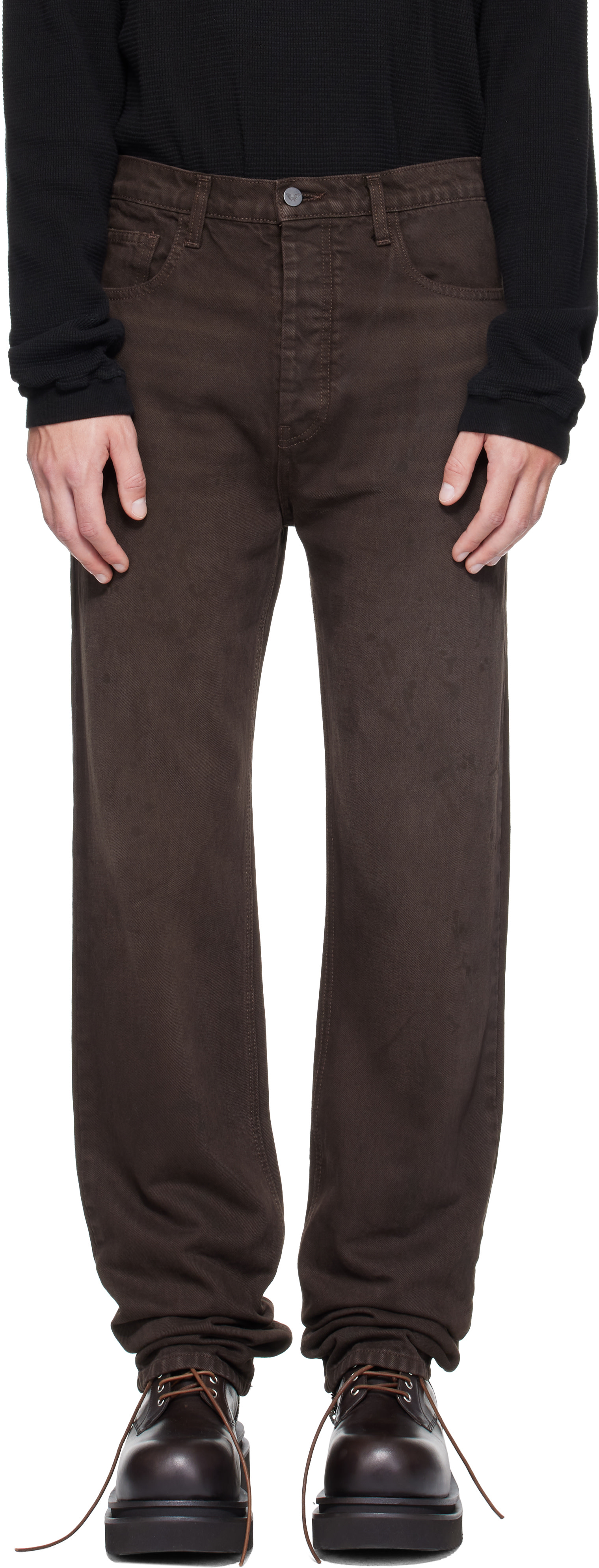 ALEXANDER DIGENOVA - Brown Painter Jeans