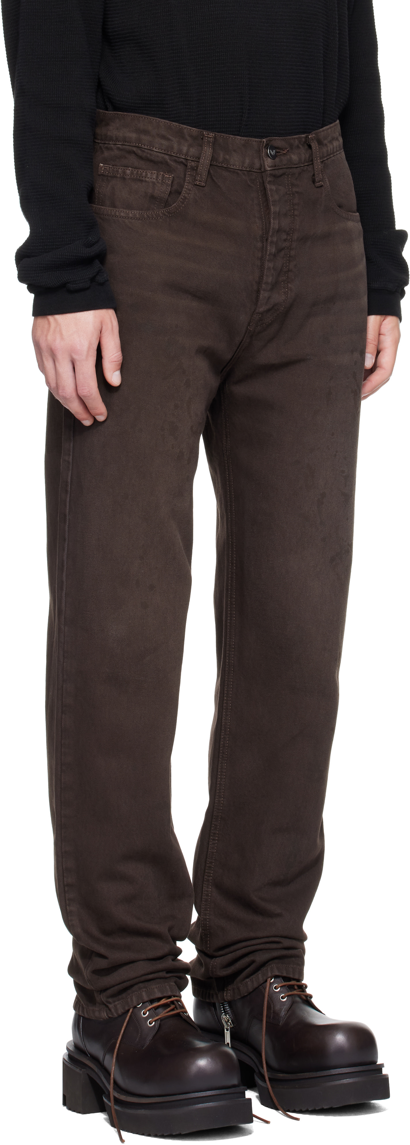ALEXANDER DIGENOVA - Brown Painter Jeans