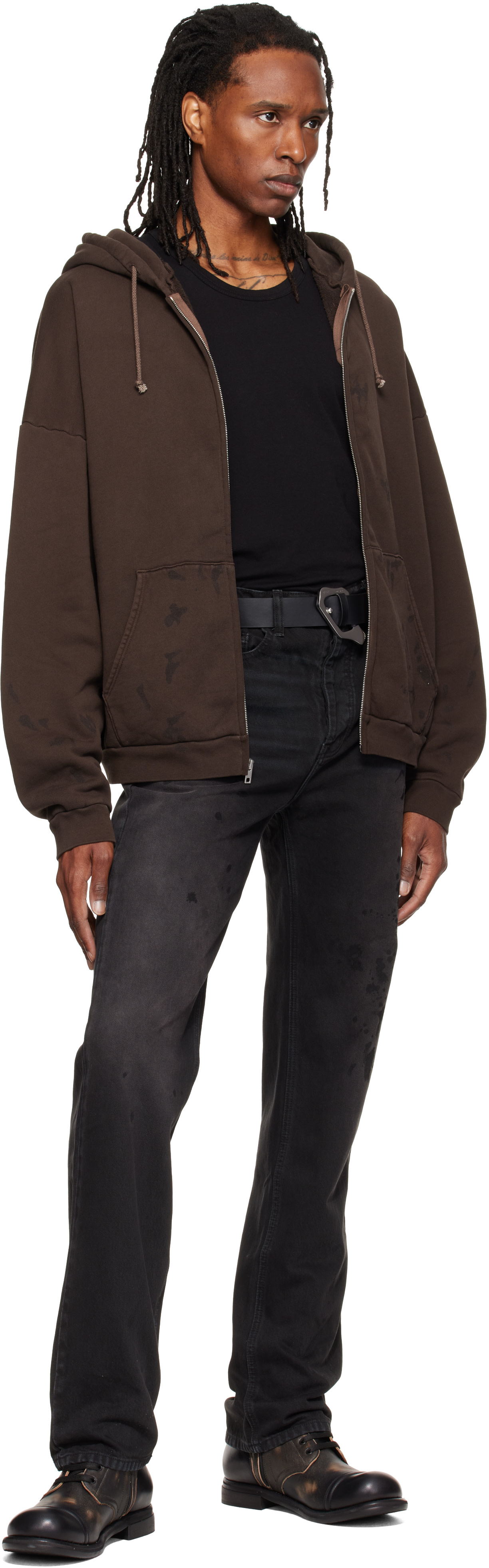 ALEXANDER DIGENOVA - Black Underground Painter Jeans