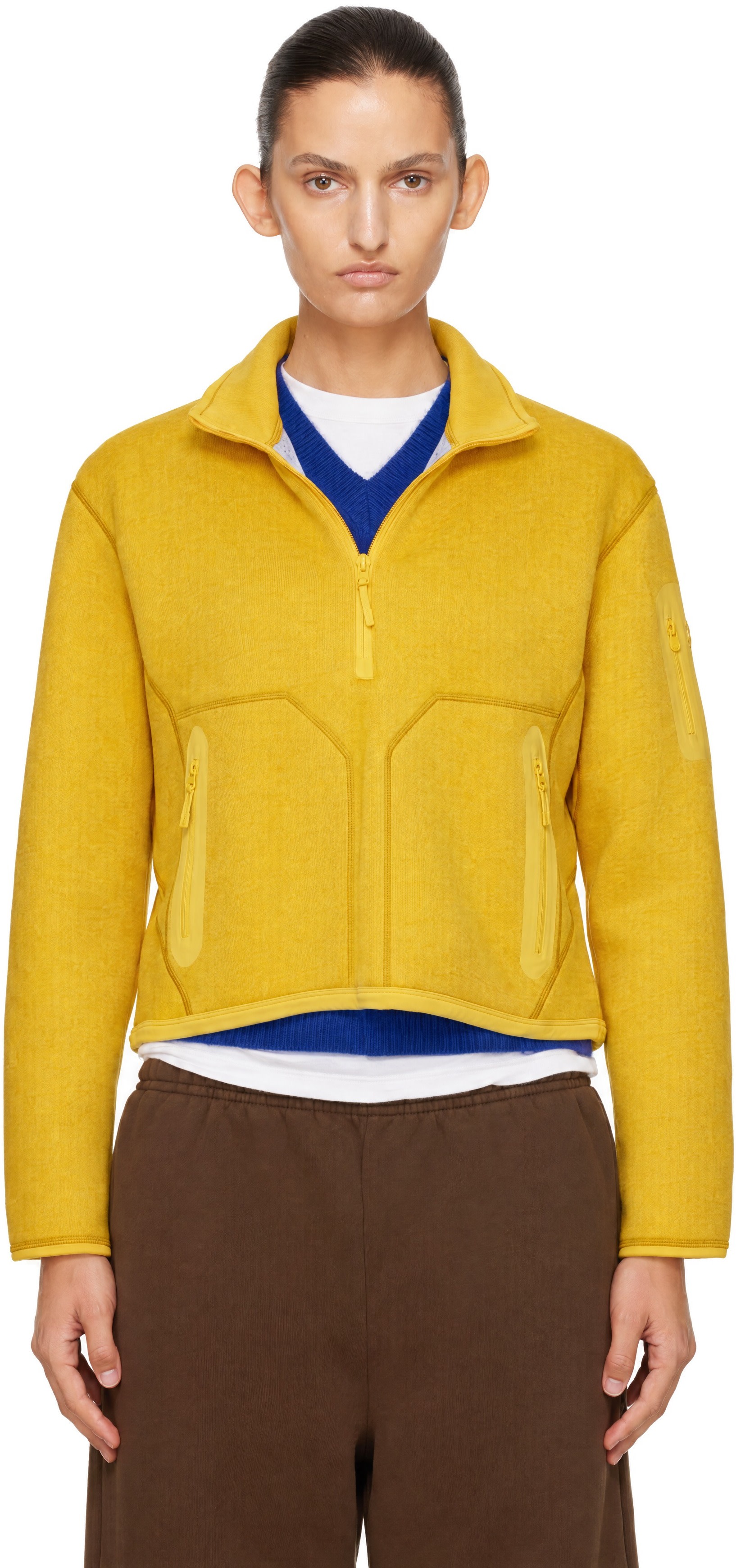 Arc'teryx - Pull Covert jaune à demi-glissière