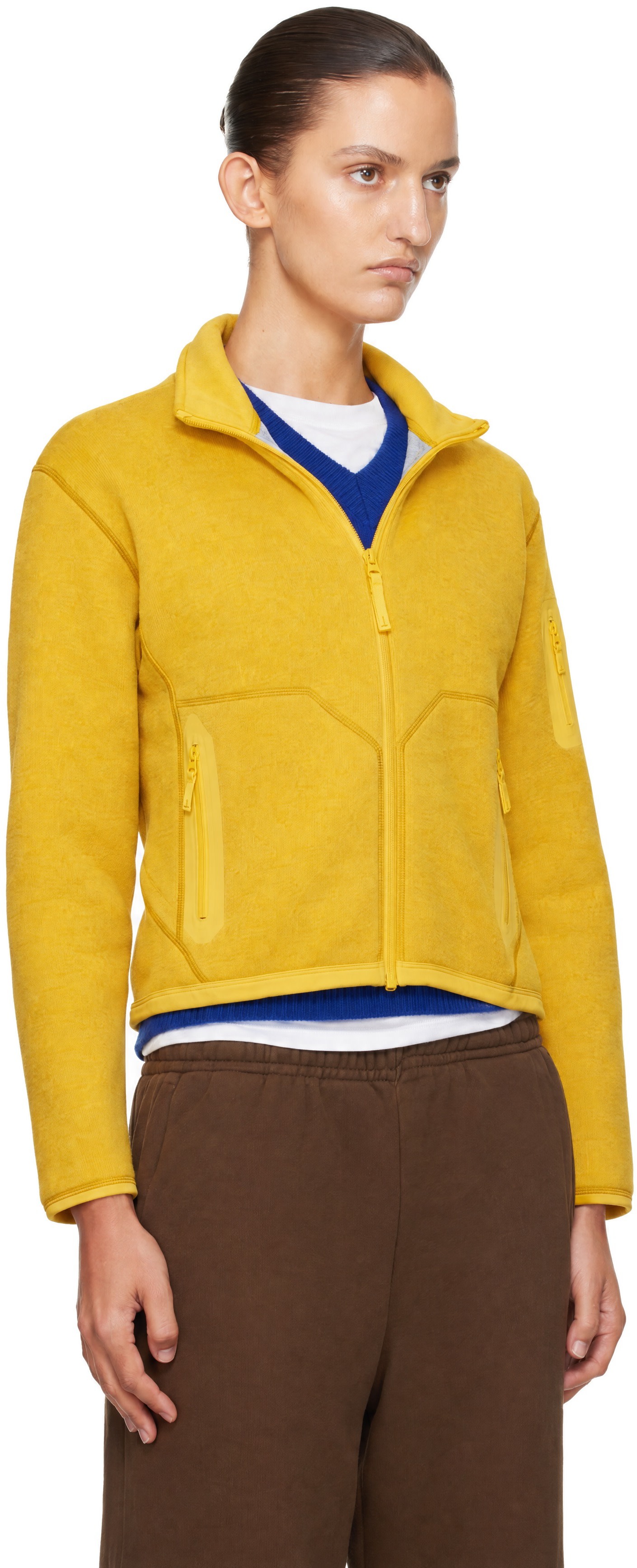 Arc'teryx - Pull Covert jaune à demi-glissière