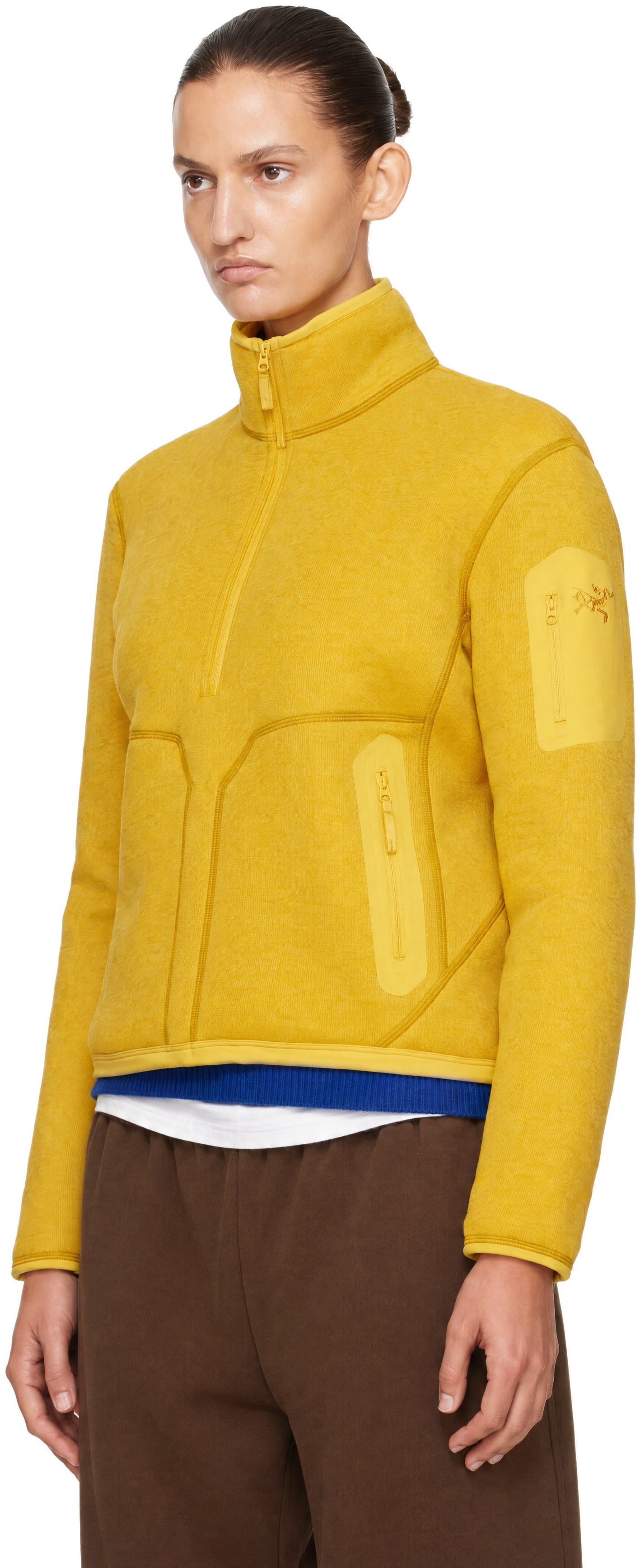 Arc'teryx - Pull Covert jaune à demi-glissière
