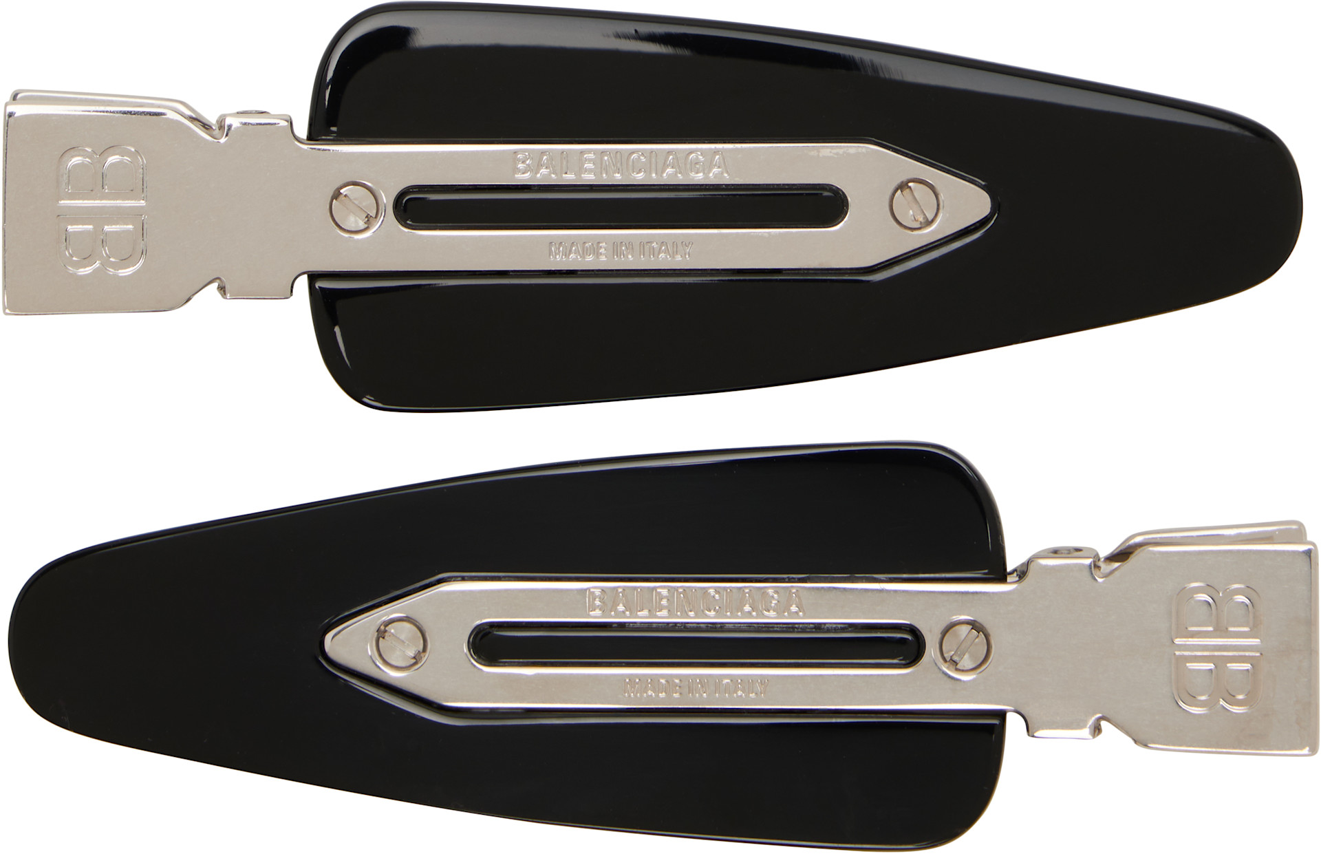 Balenciaga: Black Salon 'BB' Clip Set | SSENSE