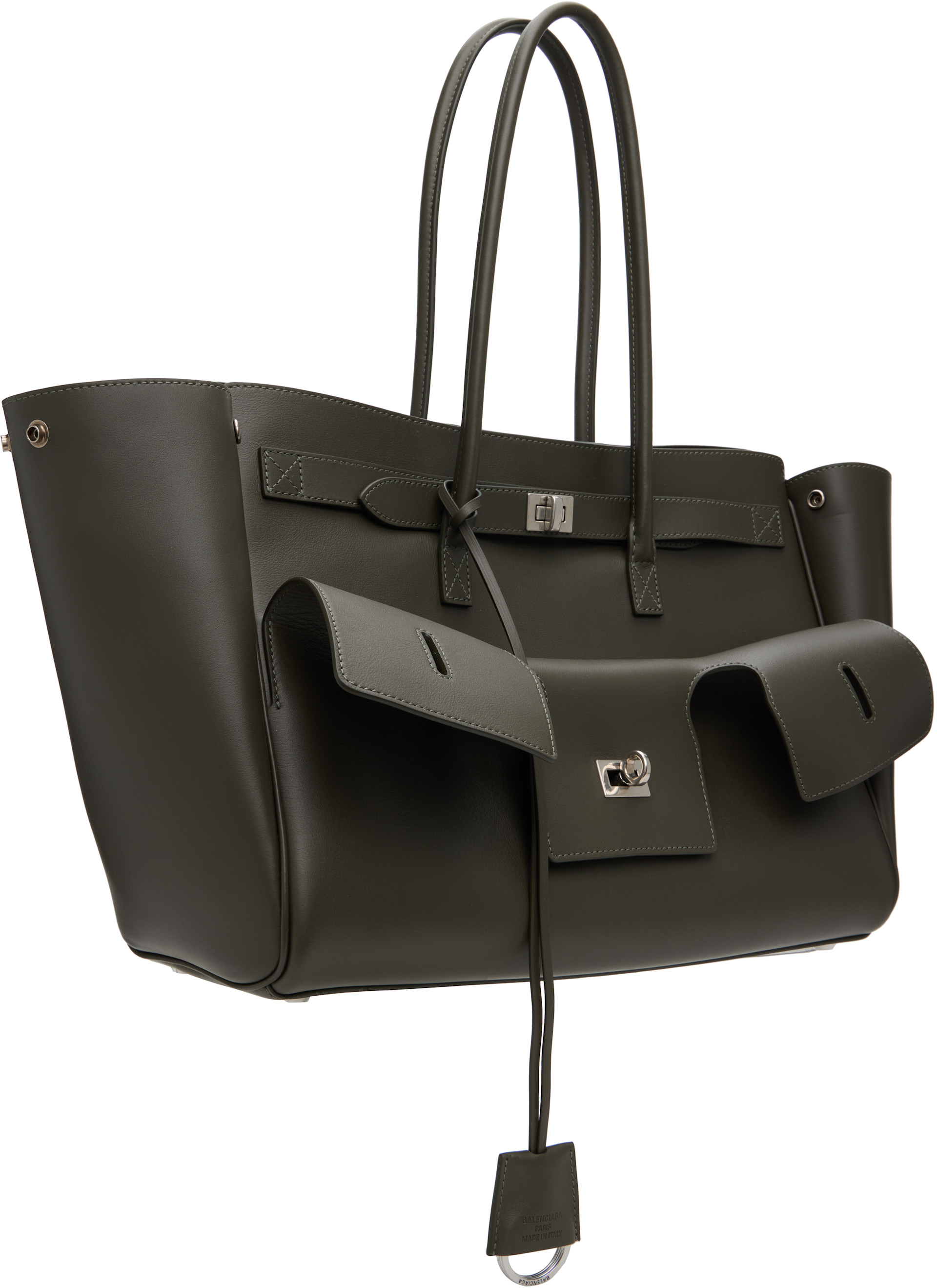 Balenciaga: カーキ M Bel Air キャリーオール バッグ | SSENSE 日本