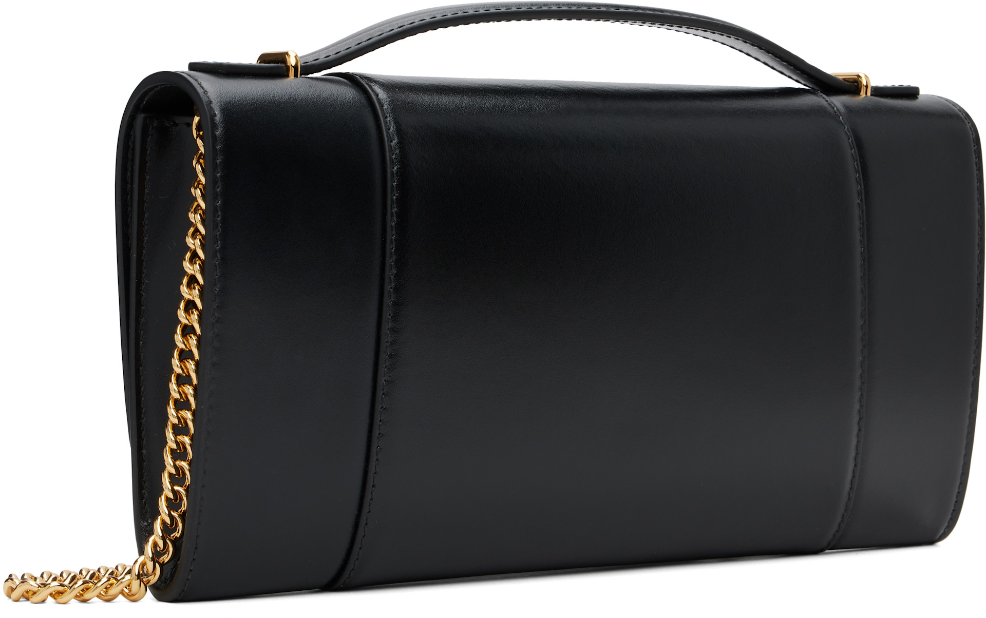 Balenciaga: ブラック Hourglass Pochette チェーンバッグ | SSENSE 日本