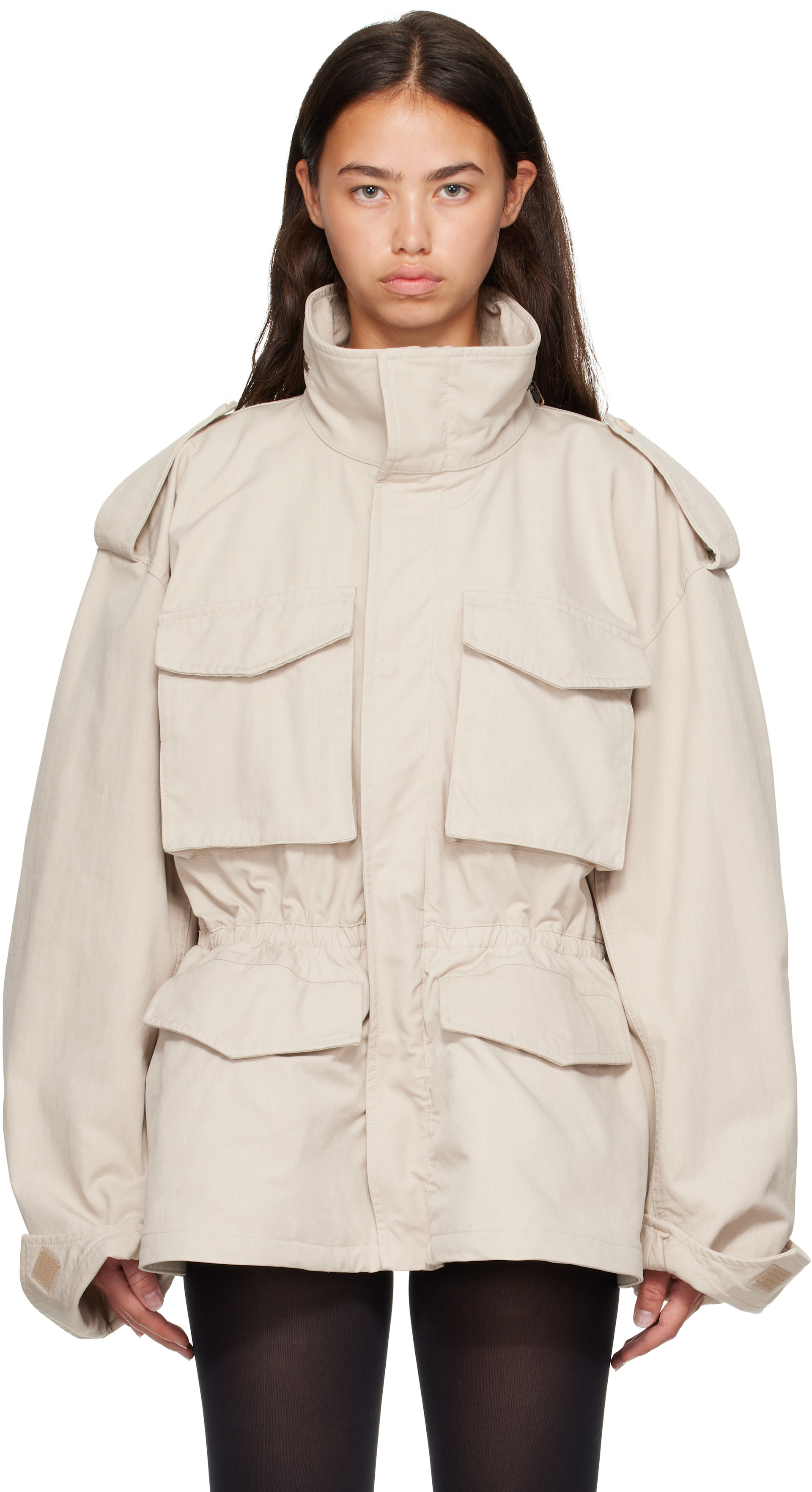 Balenciaga - Parka Hourglass beige