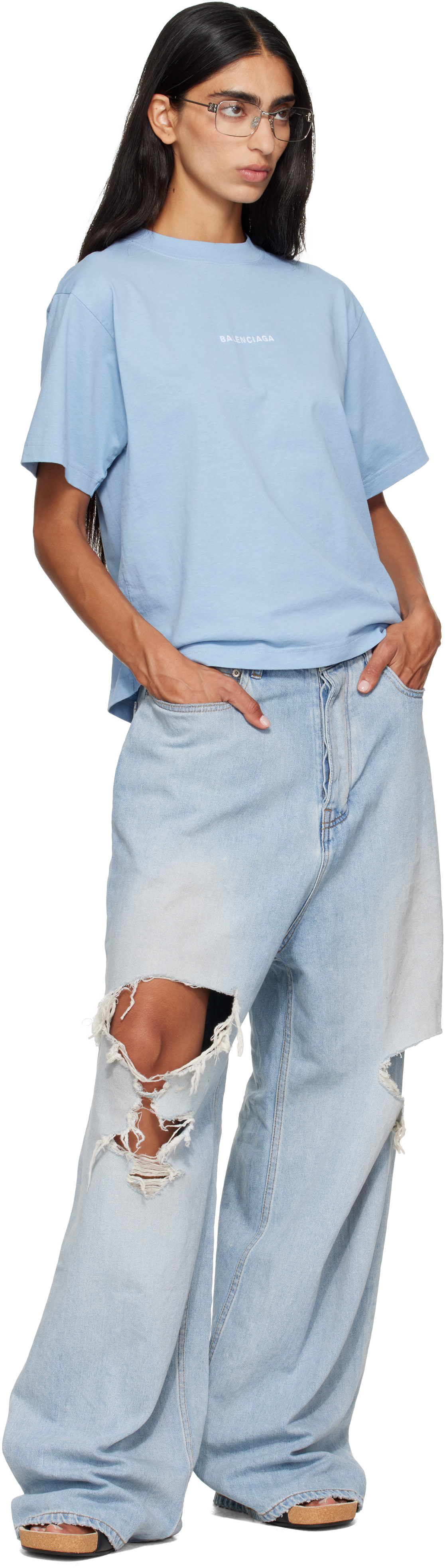 Balenciaga - Jean ample bleu