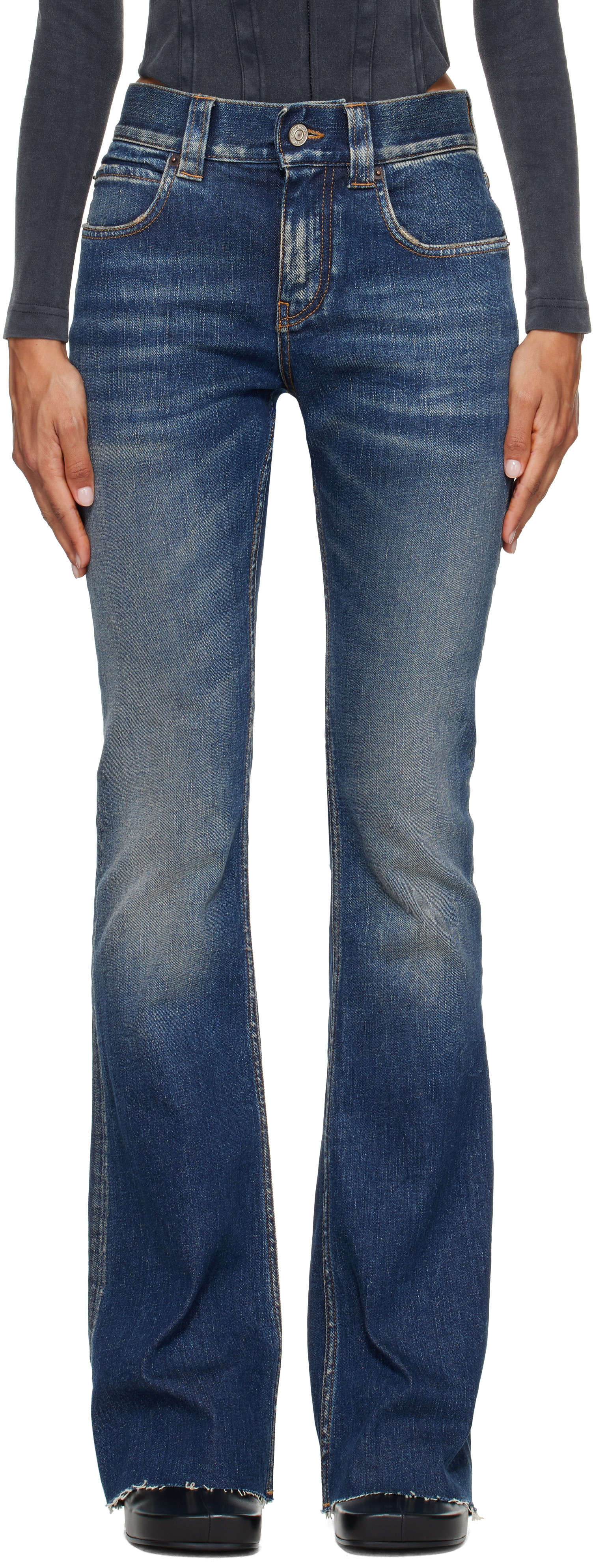 Balenciaga - Blue Slim Fit Bootcut Jeans