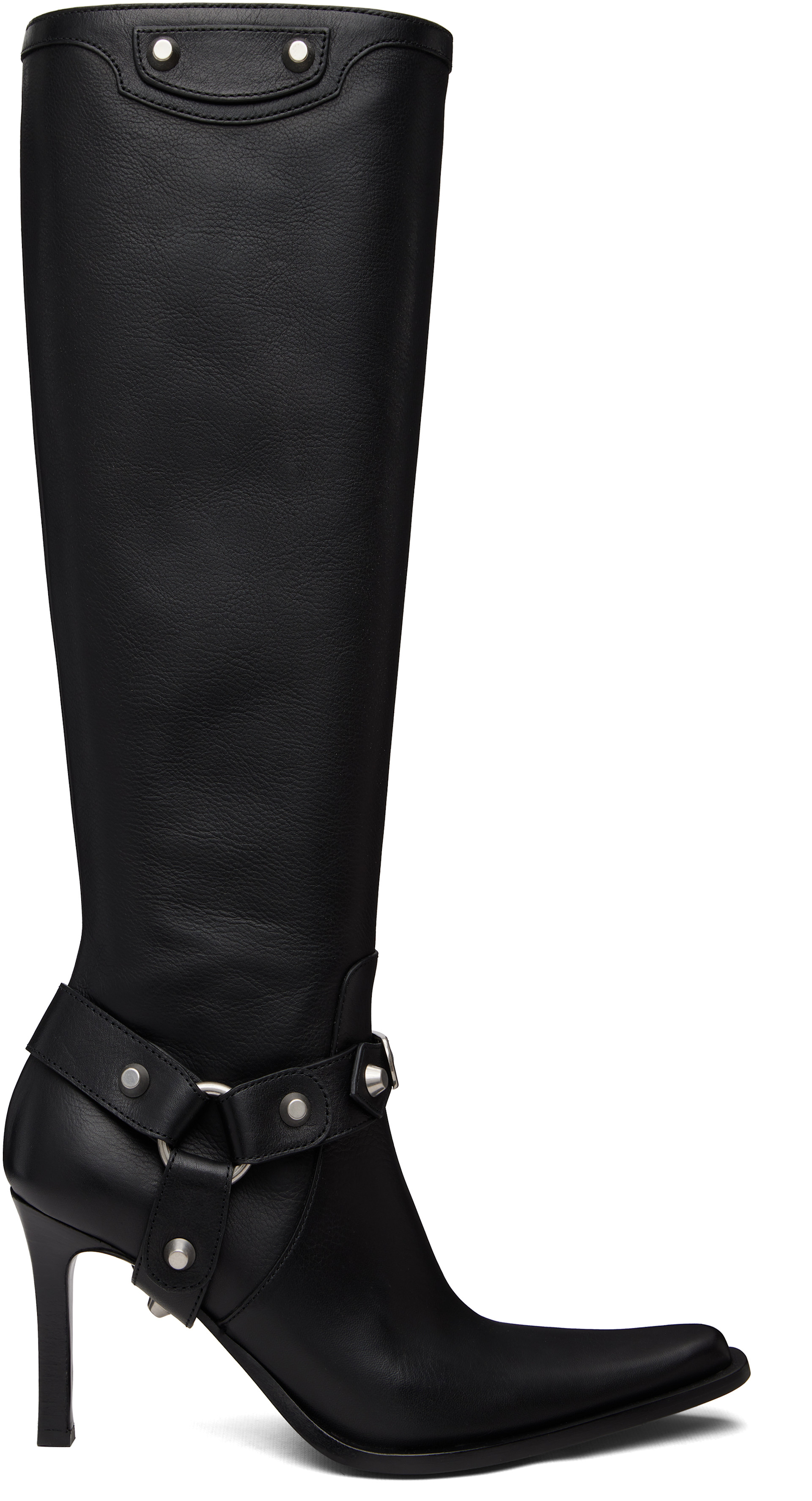 Balenciaga: Black City Harness Tall Boots | SSENSE Argentina